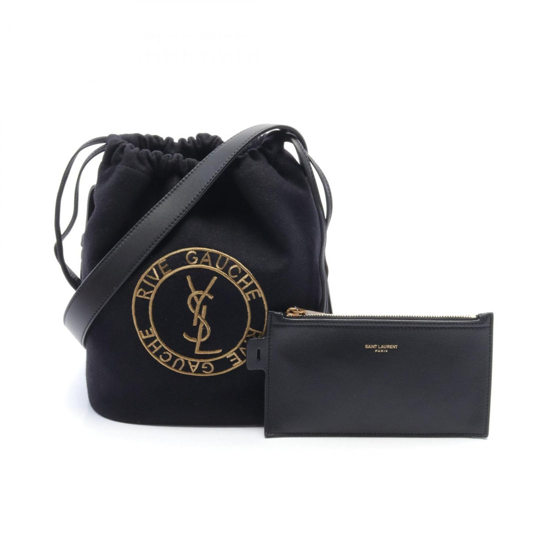 Yves Saint Laurent Wool Leather Shoulder Bag