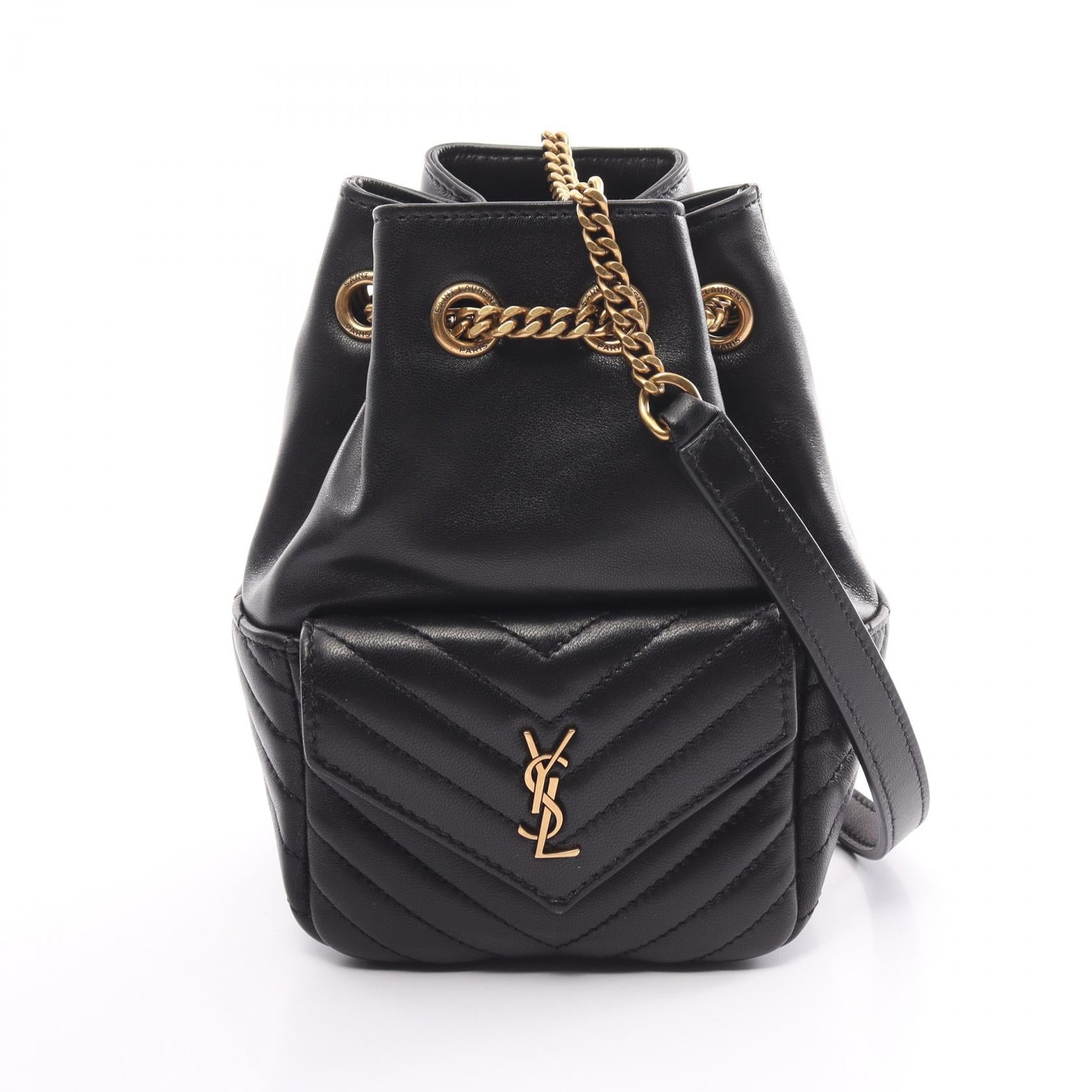 Saint Laurent Joe Mini Leather Bucket Bag