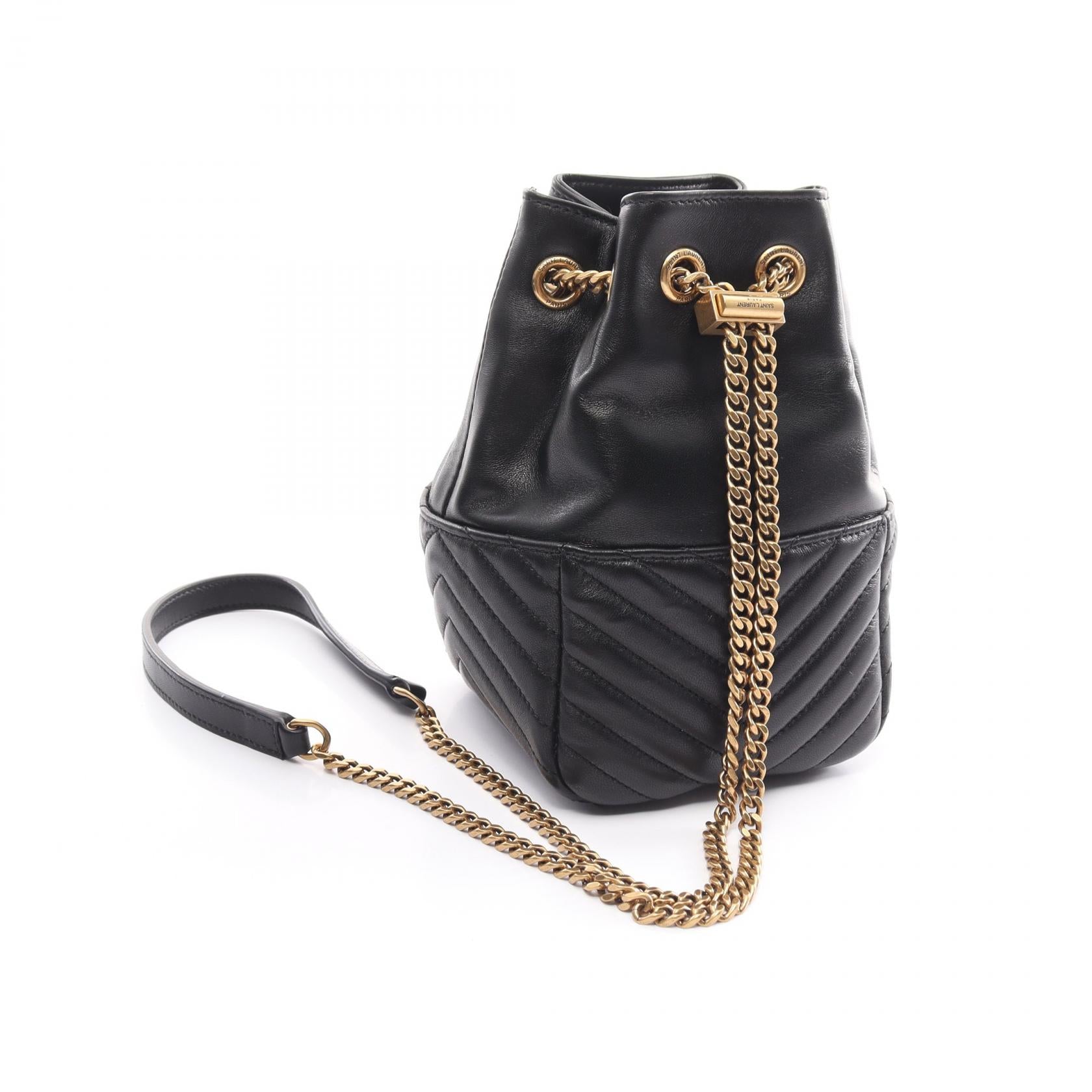 Saint Laurent Joe Mini Leather Bucket Bag