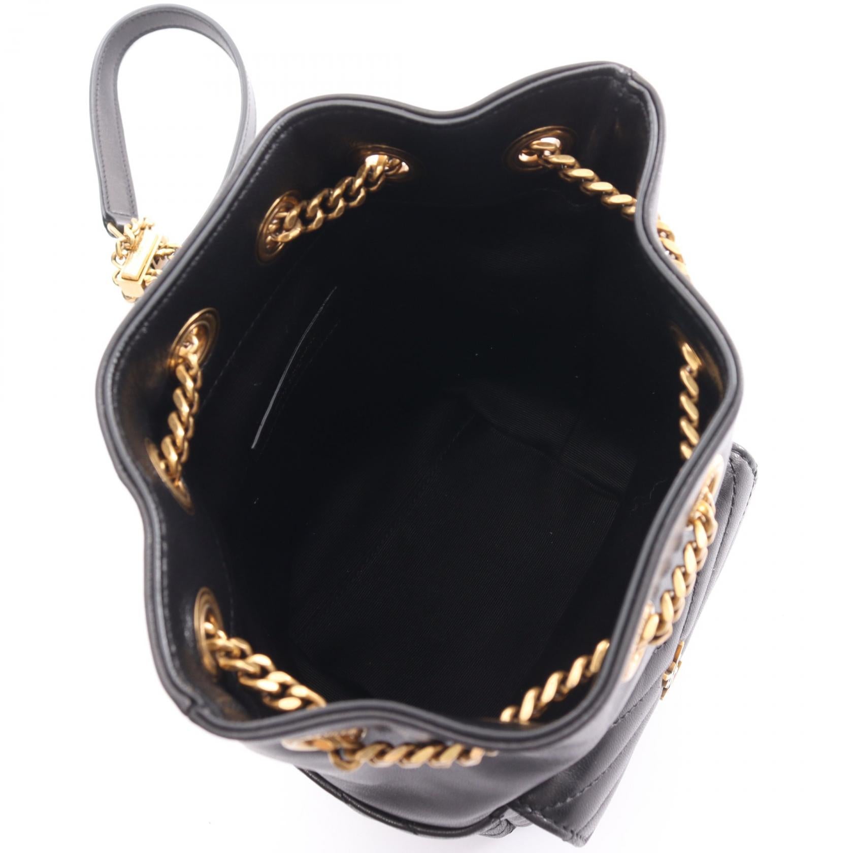 Saint Laurent Joe Mini Leather Bucket Bag