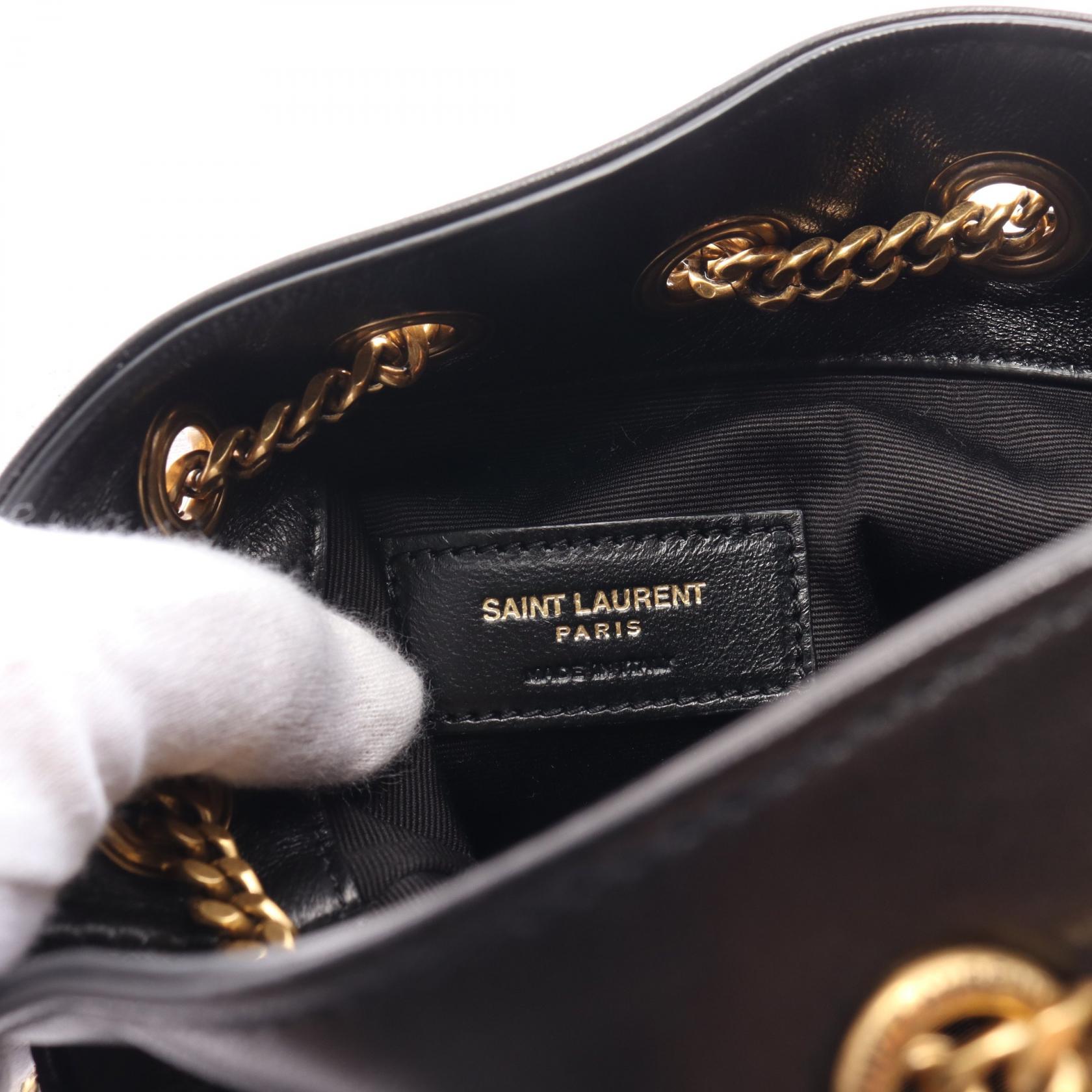 Saint Laurent Joe Mini Leather Bucket Bag