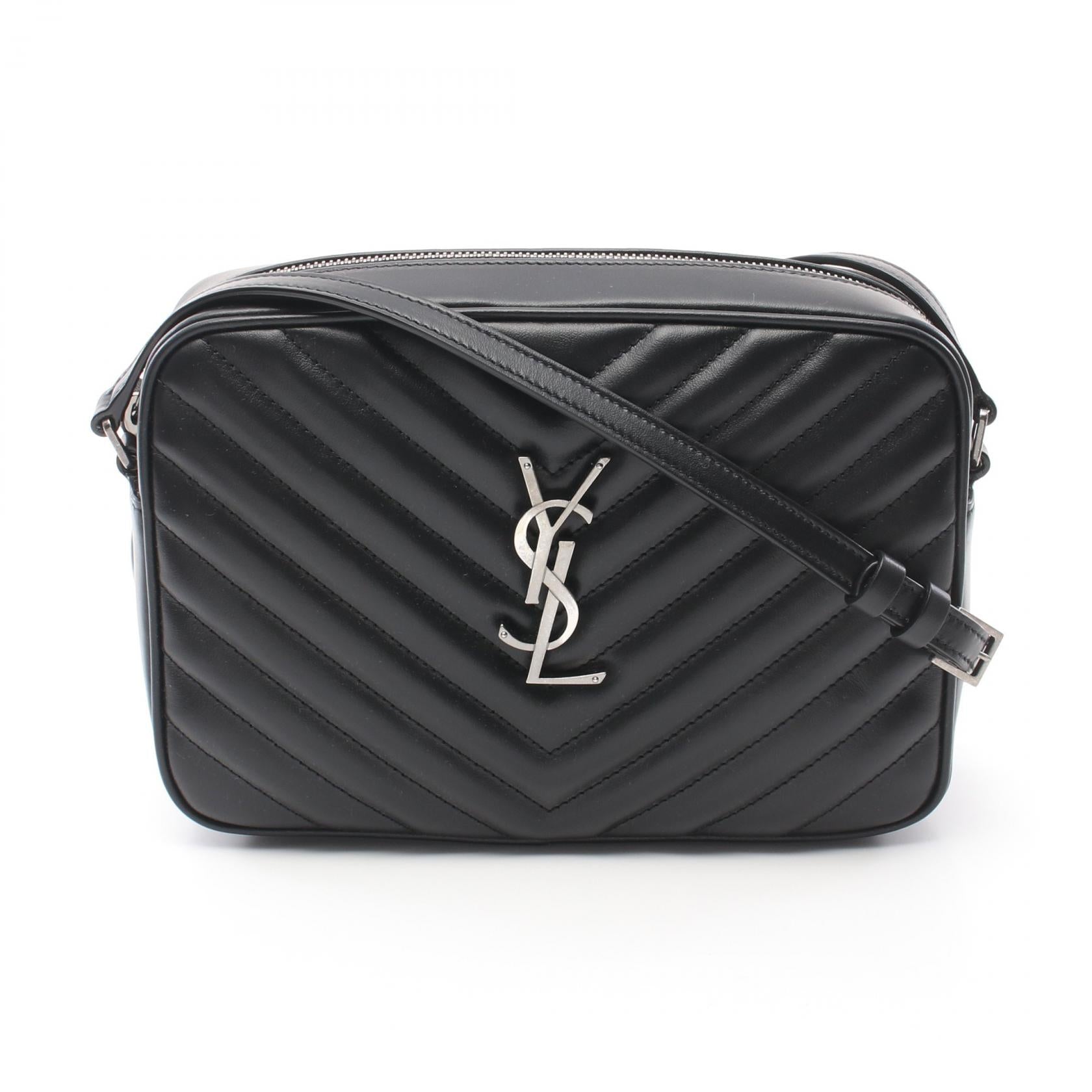 Yves Saint Laurent LOU Leather Camera Bag Black