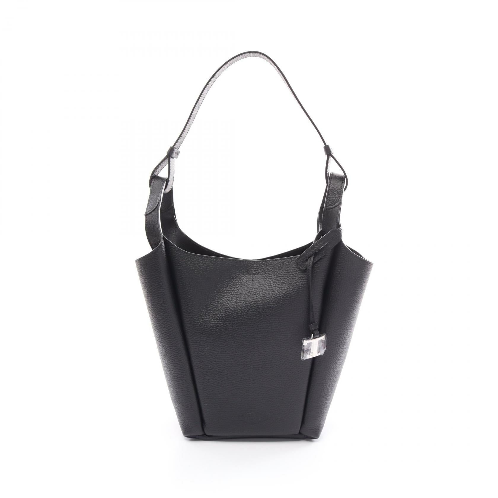 Tod's Leather Bucket Shoulder Bag Black