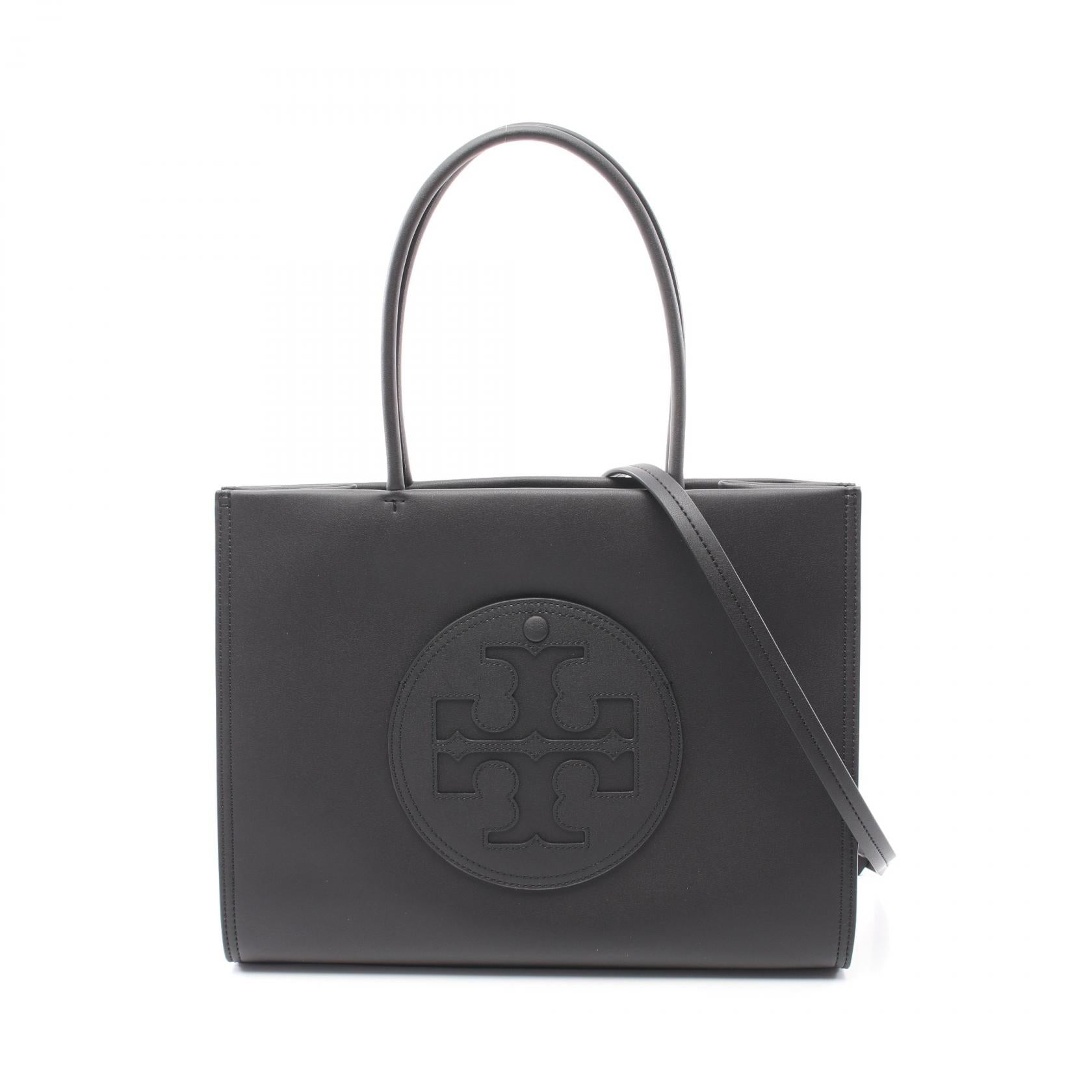 Tory Burch ELLA Tote Bag Faux Leather Black