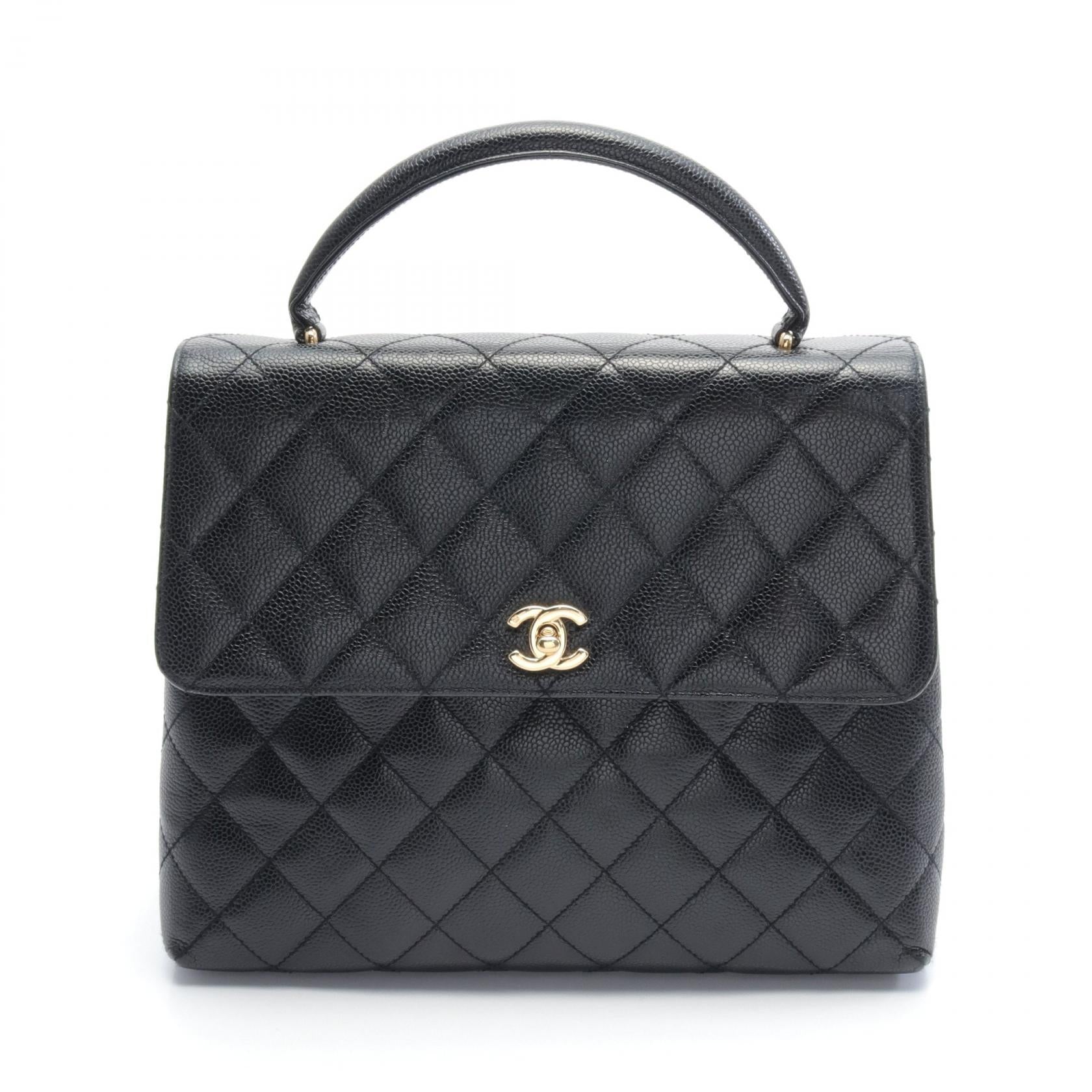 Chanel Caviar Skin Matelasse Handbag Black