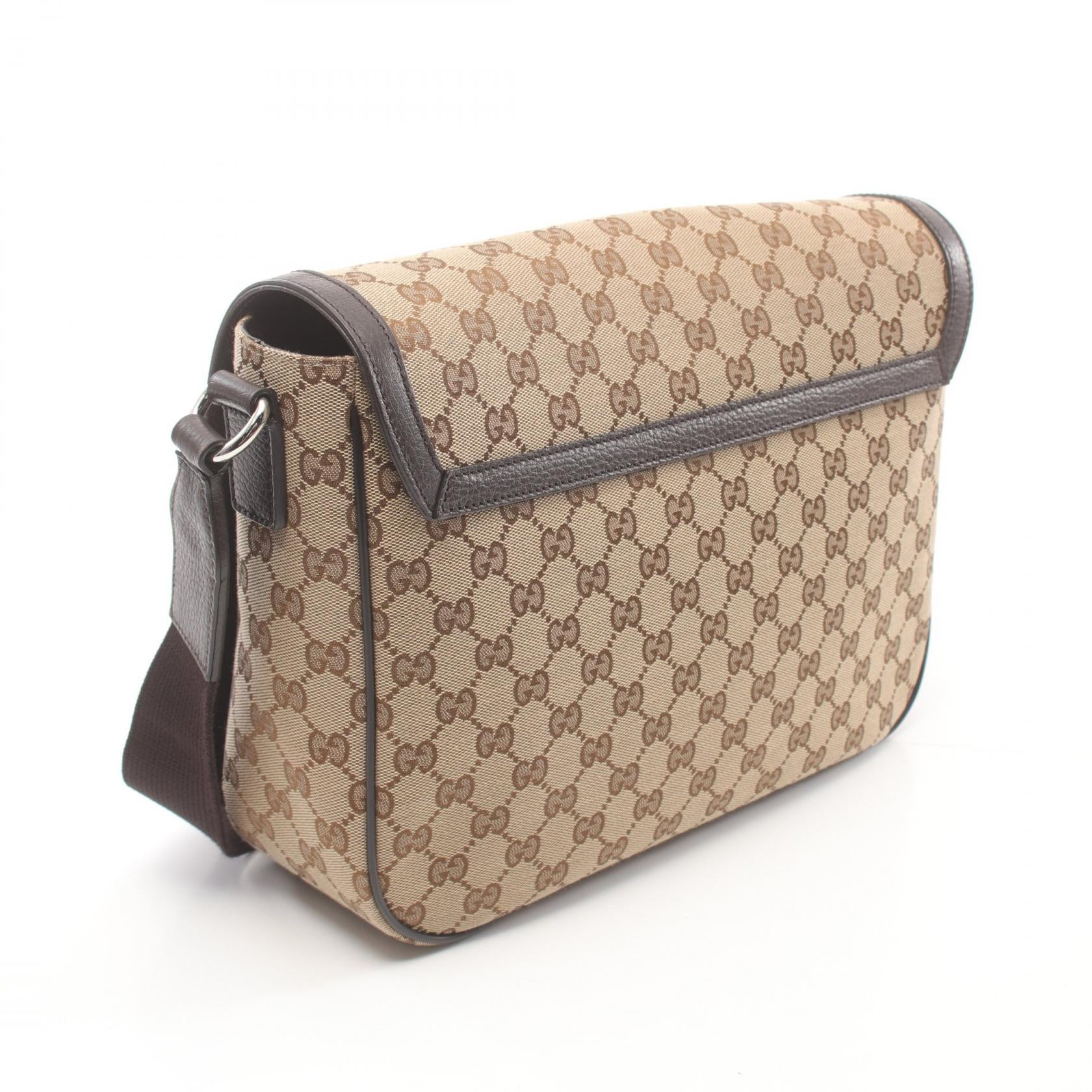 Gucci GG Canvas Leather Shoulder Bag 449171