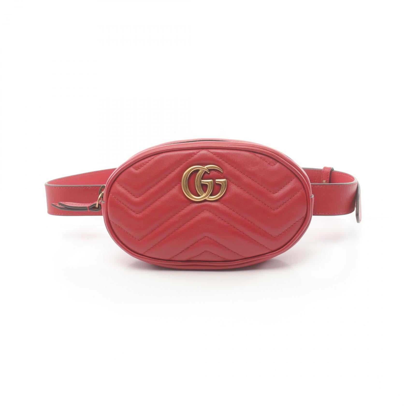 Gucci Leather GG Marmont Waist Bag 476434