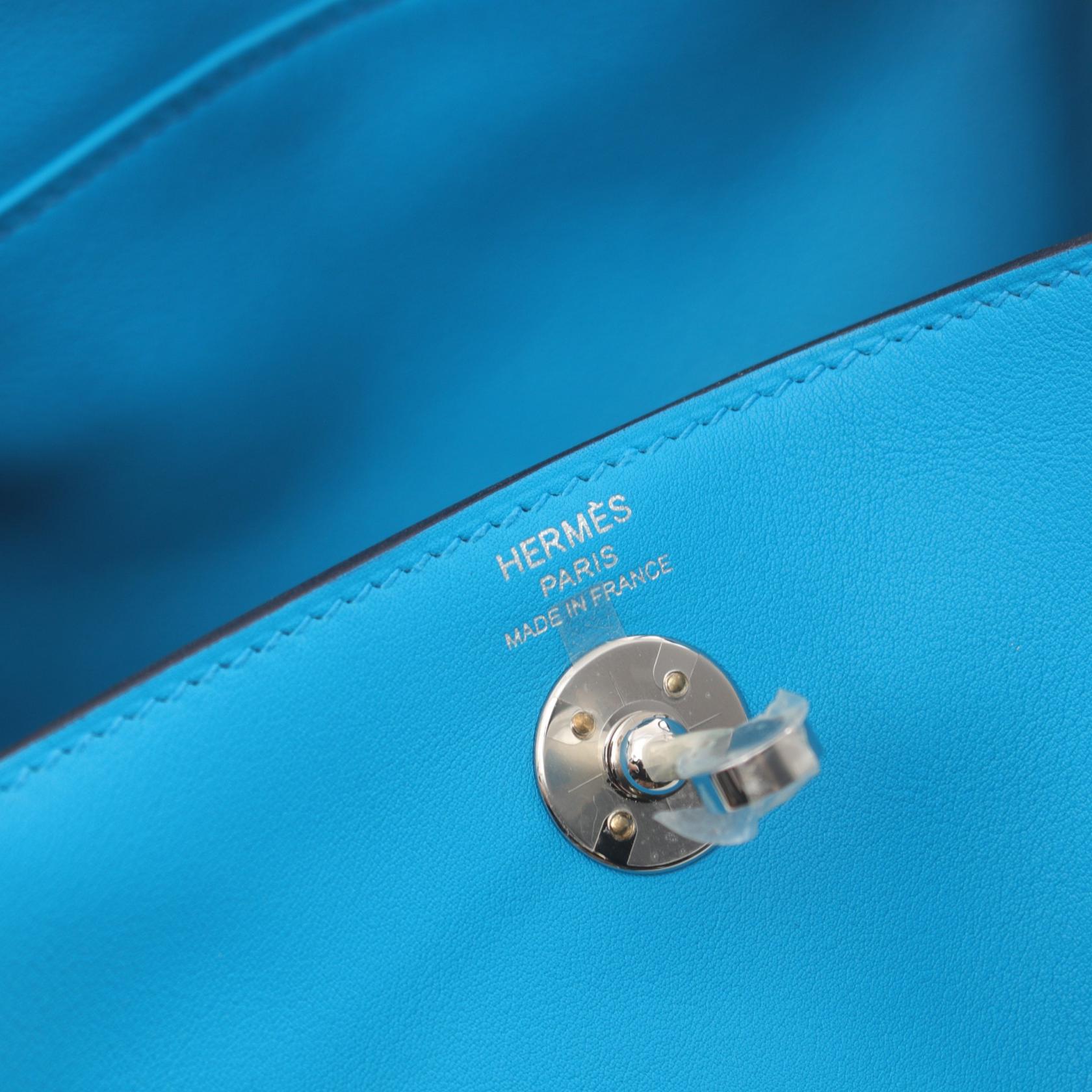 Hermes Lindy Mini Shoulder Bag Blue