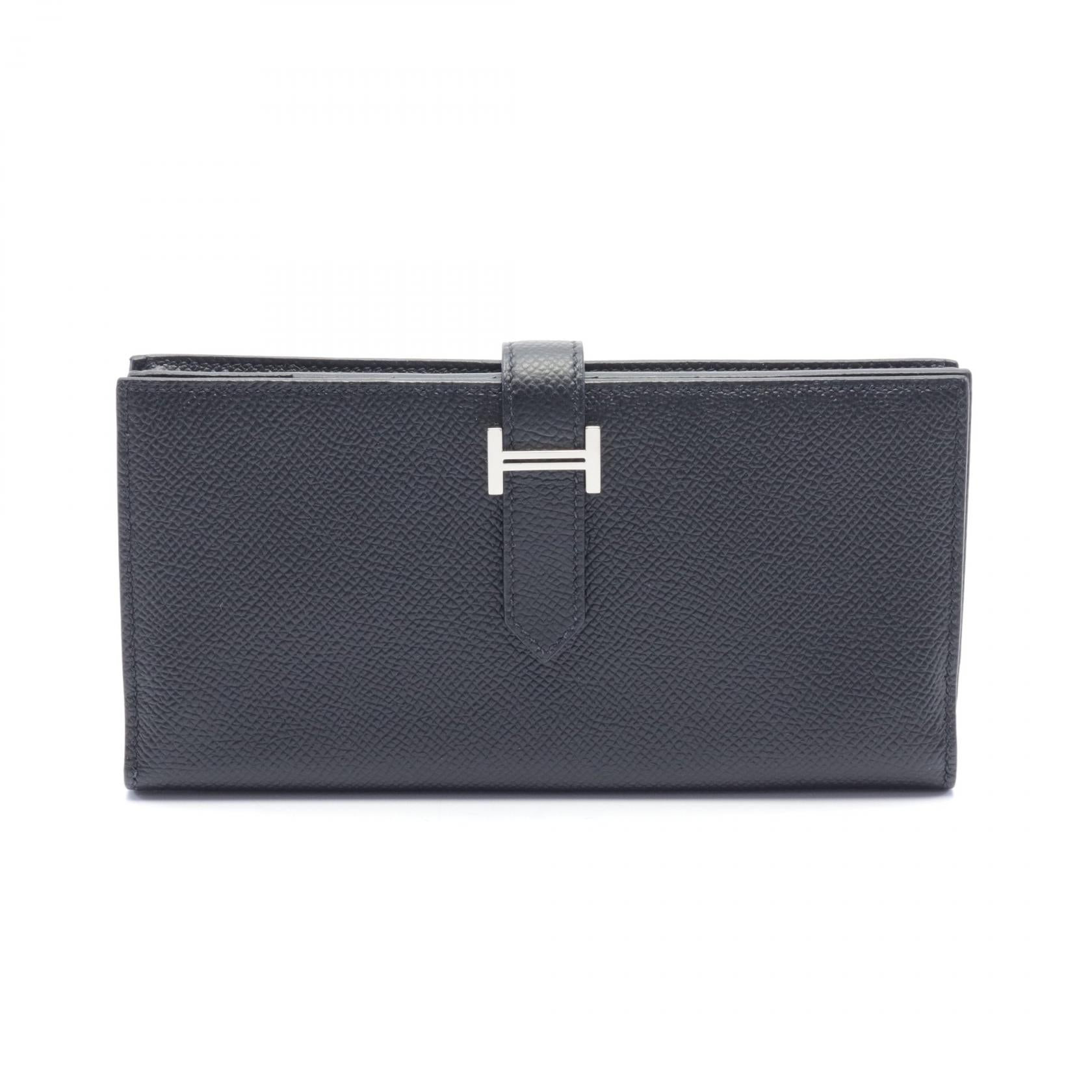 Hermes Bearn Souffle Bifold Wallet Black