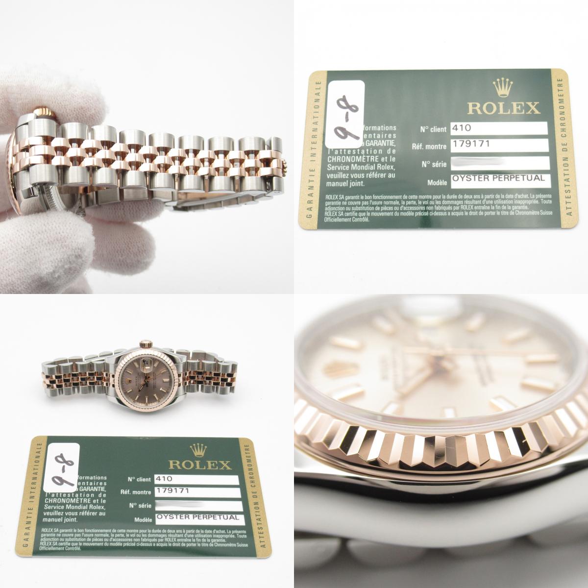 Rolex Datejust G Pink Gold Stainless Steel Watch