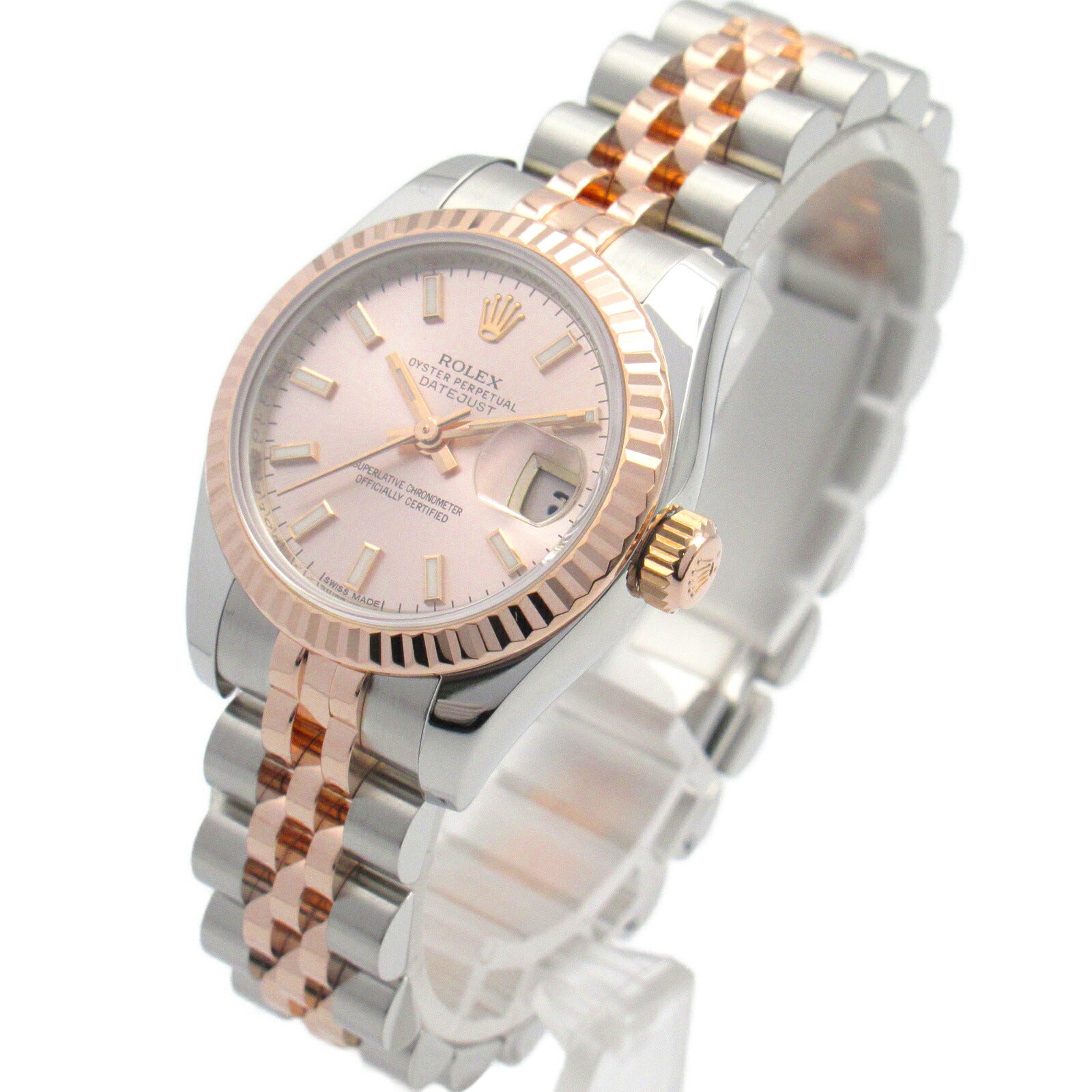 Rolex Datejust G Pink Gold Stainless Steel Watch