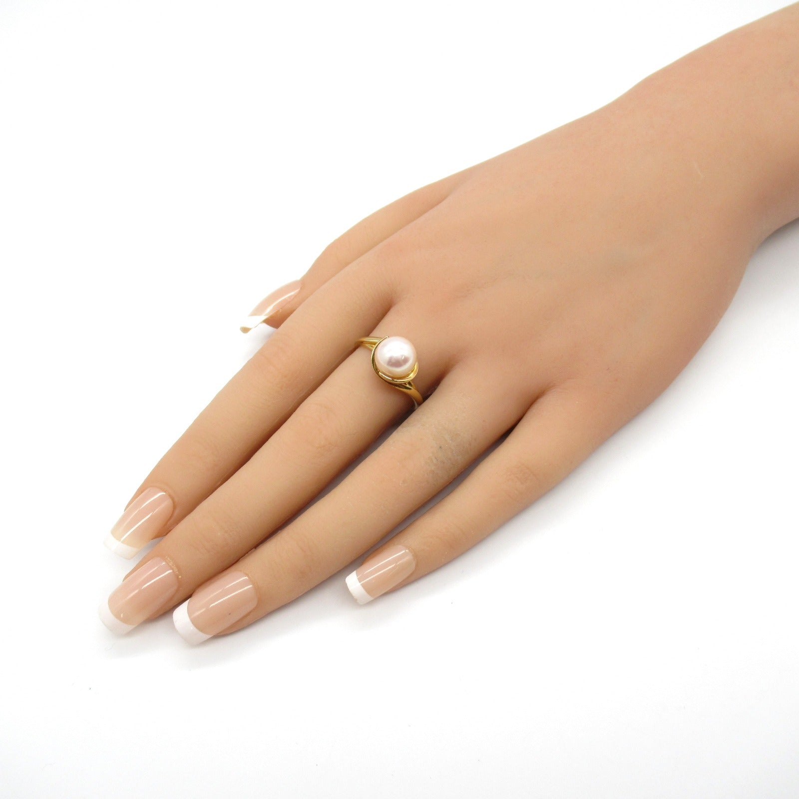 Akoya Aurora Pearl Ring K18 Yellow Gold