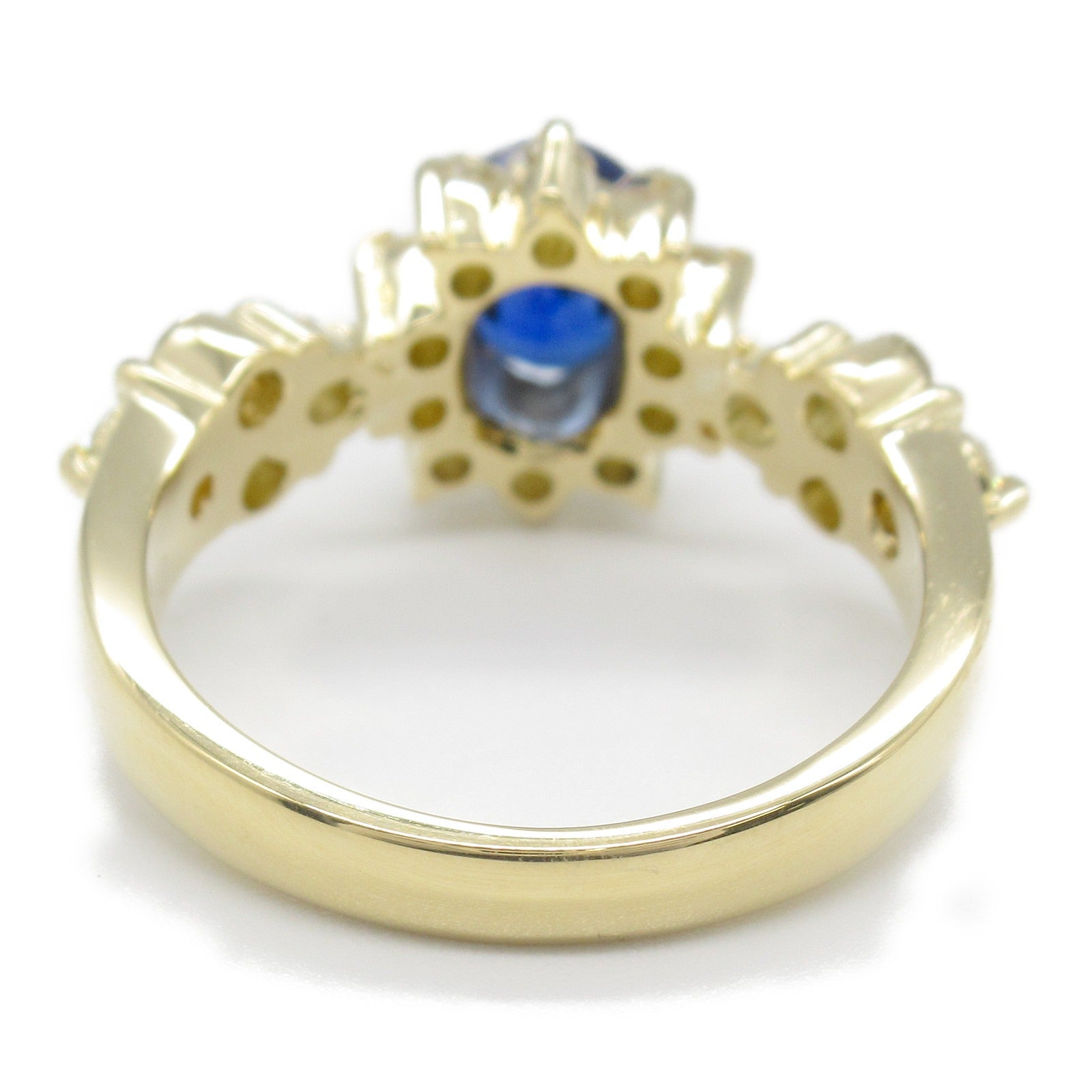 K18 Yellow Gold Sapphire Diamond Ring