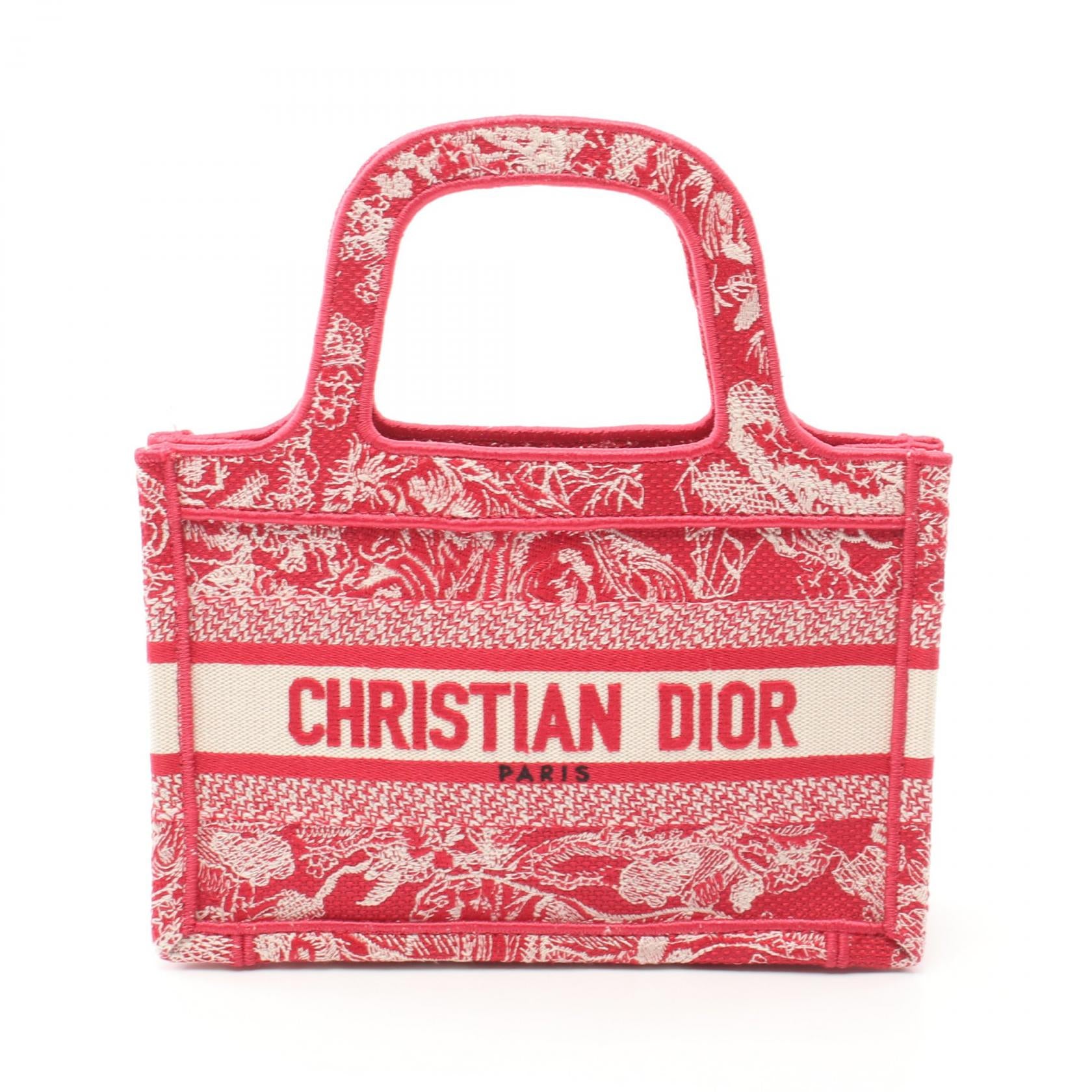 Dior Canvas Book Tote Mini Handbag