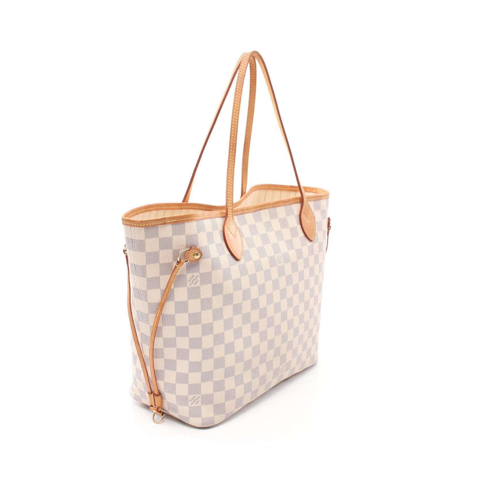 Louis Vuitton Damier Azur Neverfull MM Canvas Tote Bag N41361 in Good Condition