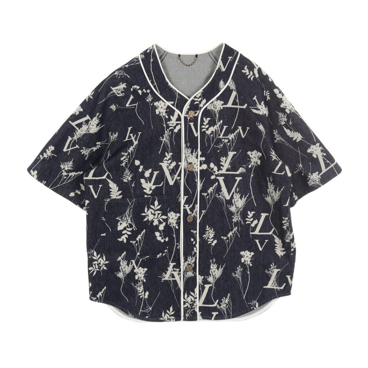 Louis Vuitton Denim Baseball Shirt Navy/White