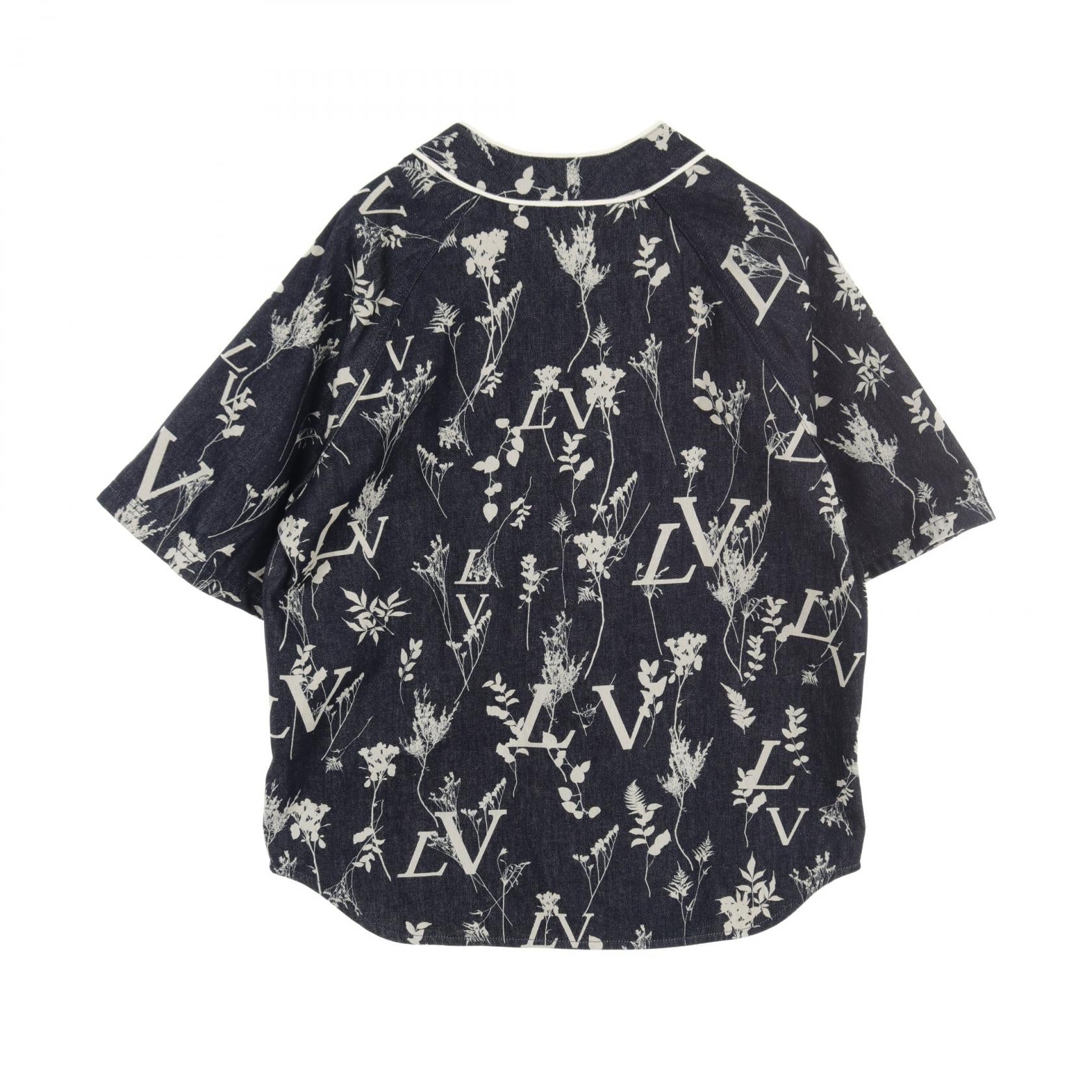 Louis Vuitton Denim Baseball Shirt Navy/White