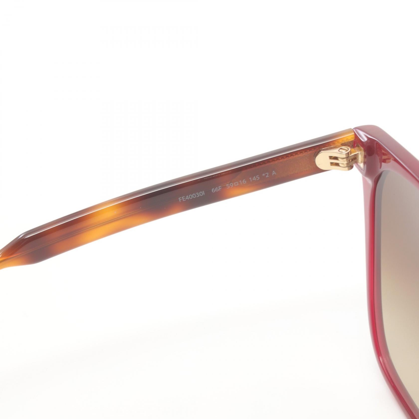 Fendi Plastic Sunglasses Red/Brown