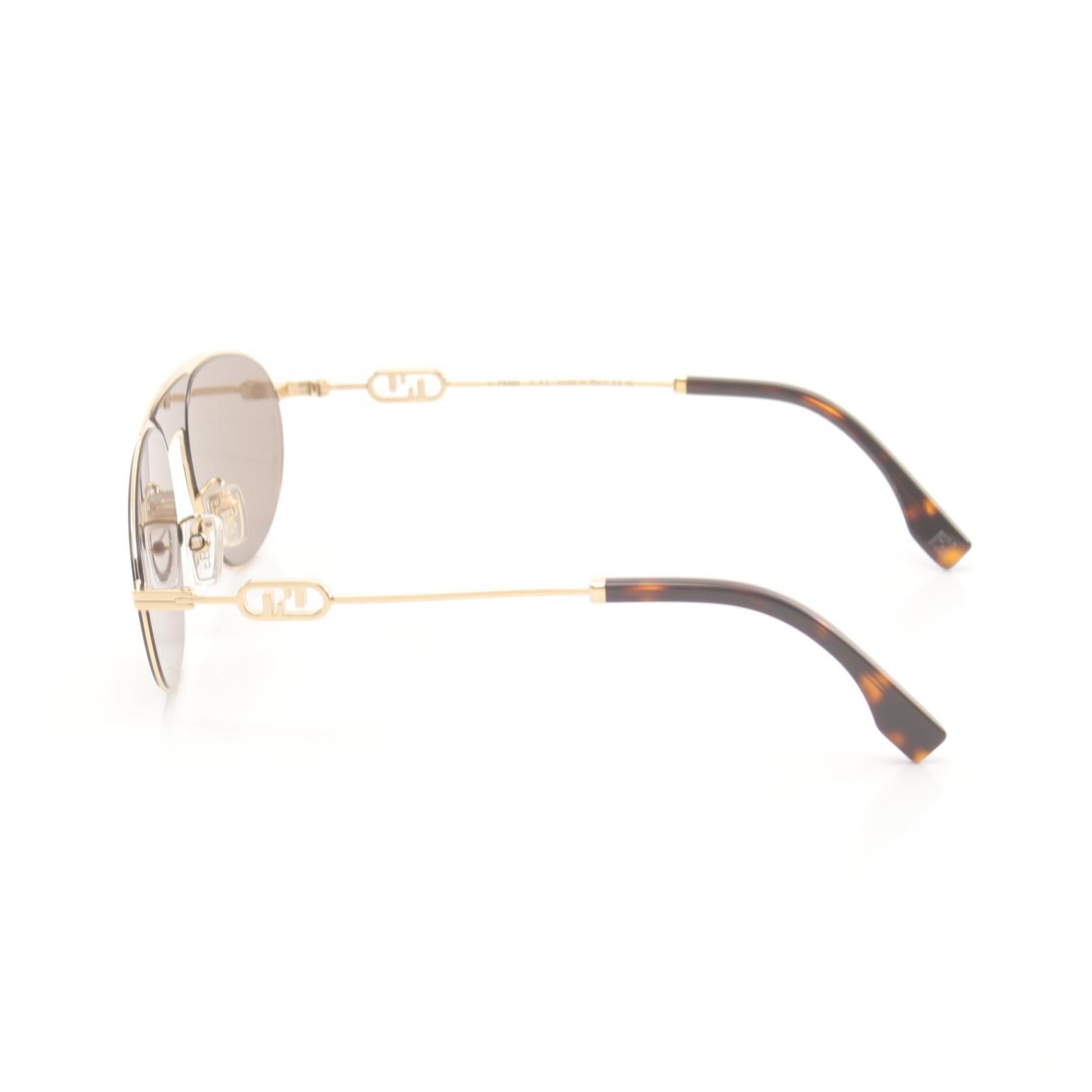 Fendi O'Lock Sunglasses Gold/Brown