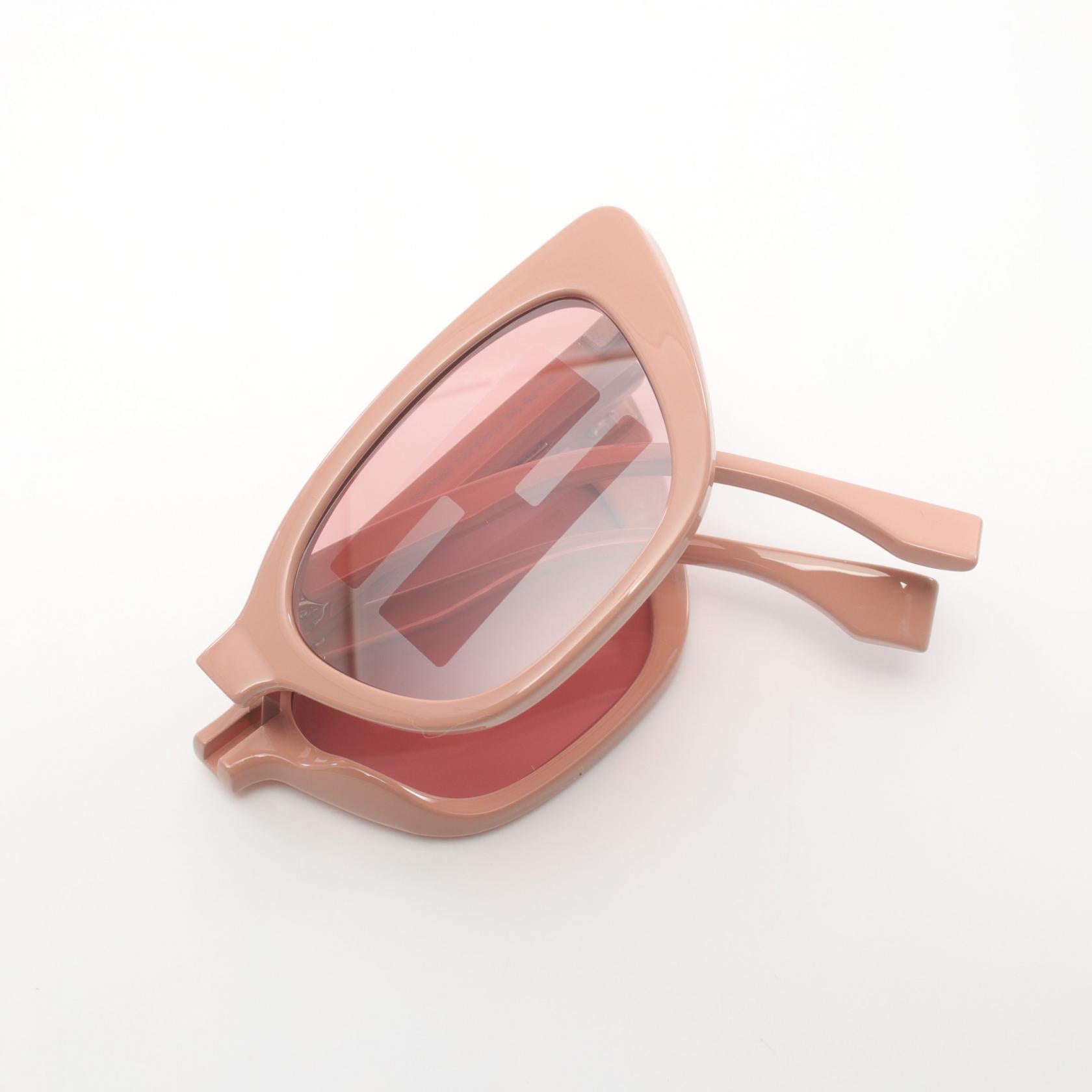 Fendi Baguette Cat Eye Sunglasses Pink