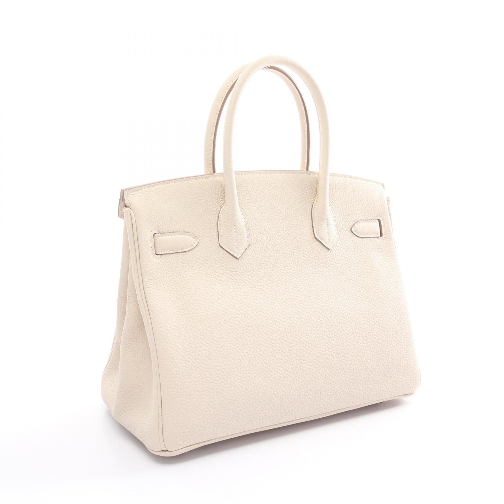 Hermes Birkin 30 Togo Handbag White