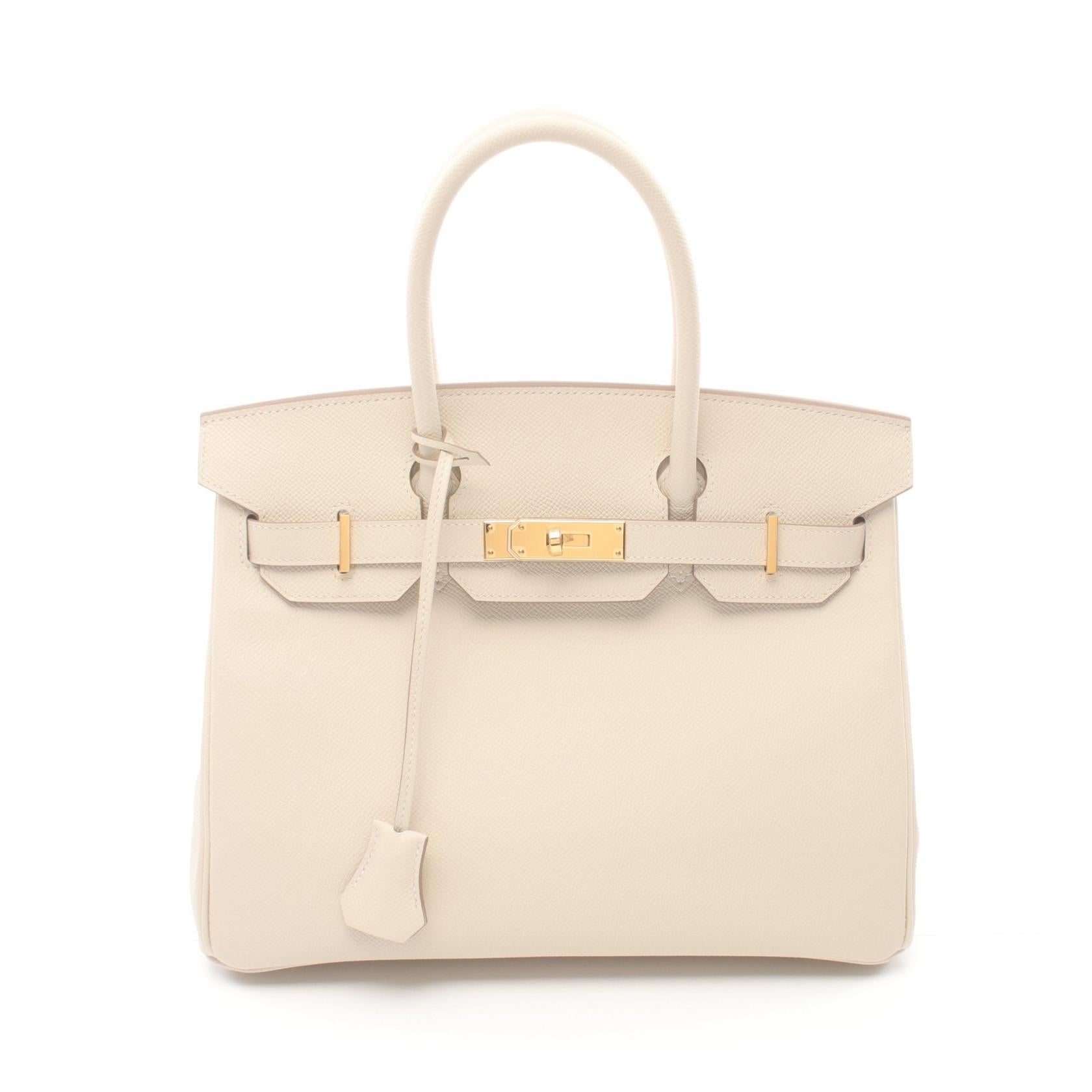 Hermes Birkin 30 Leather Handbag White