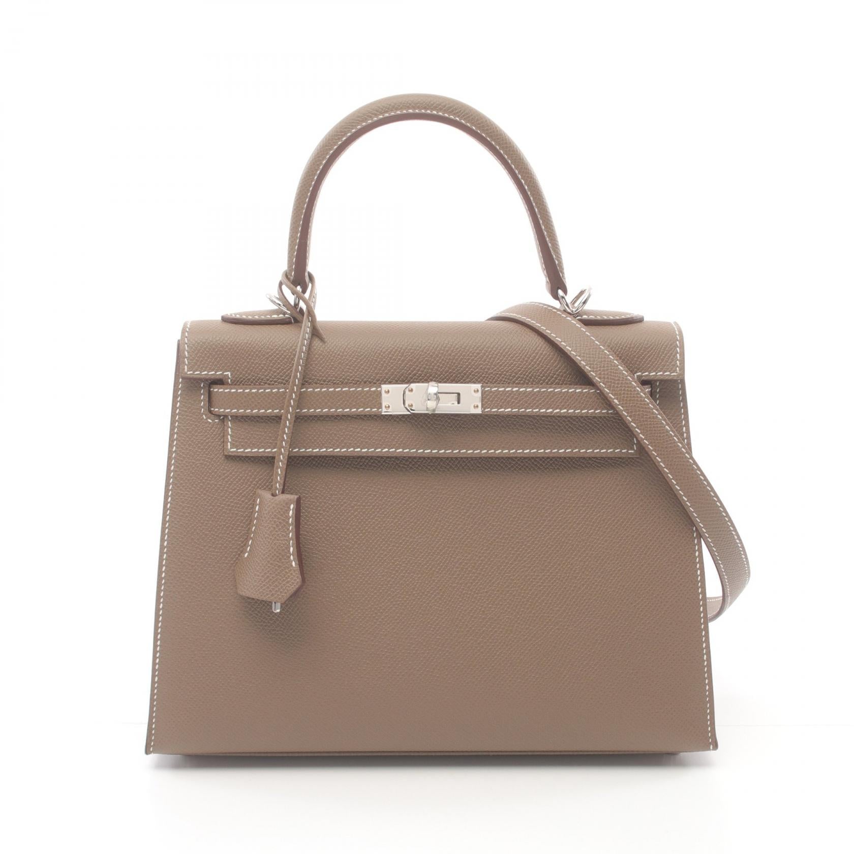 Hermes Kelly 25 Leather Handbag Brown