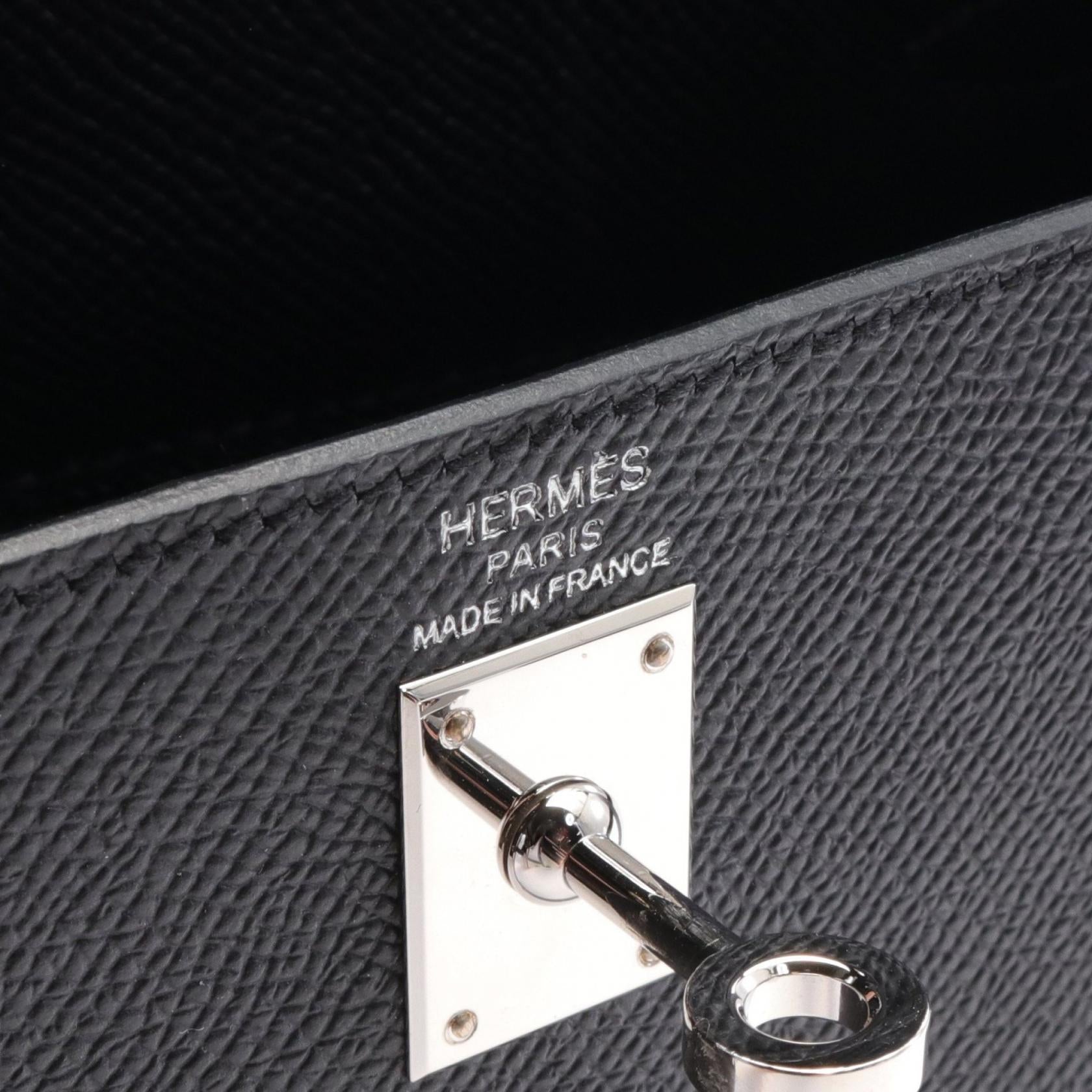 Hermes Kelly 25 Handbag Black