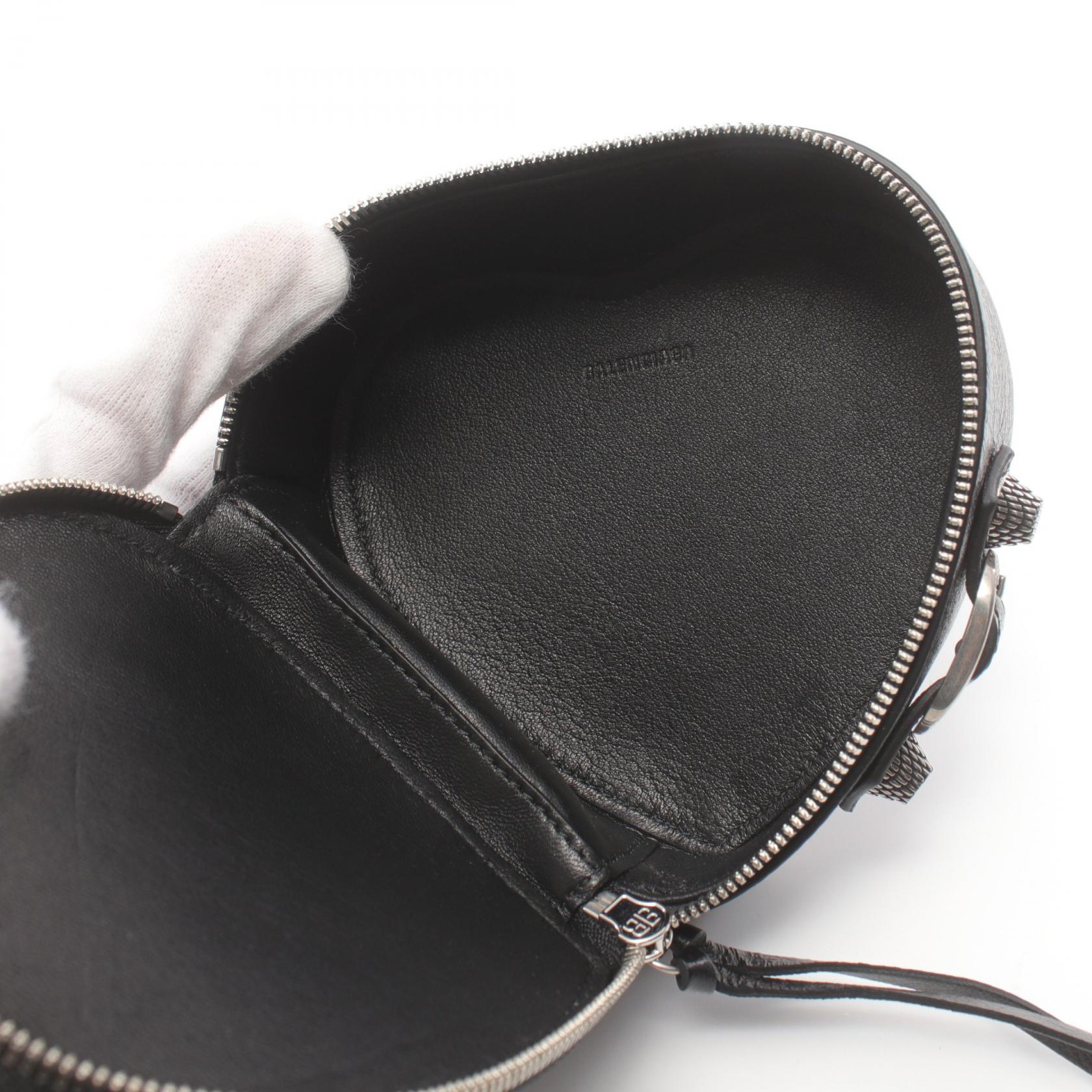 Balenciaga Leather Pouch Black