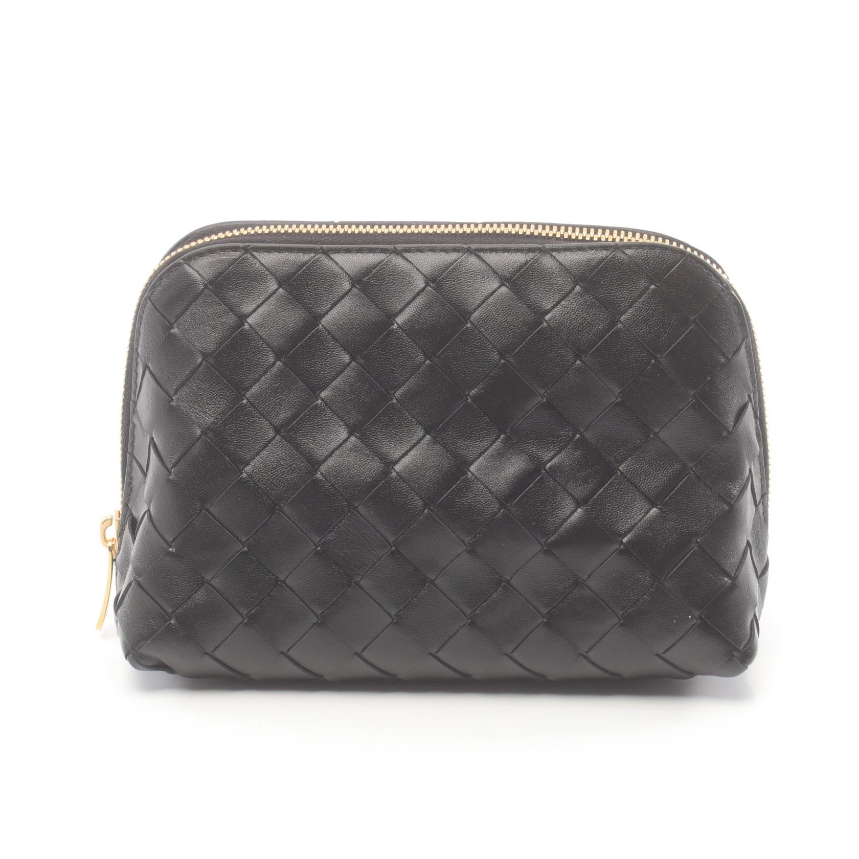 Bottega Veneta Leather Intrecciato Pouch