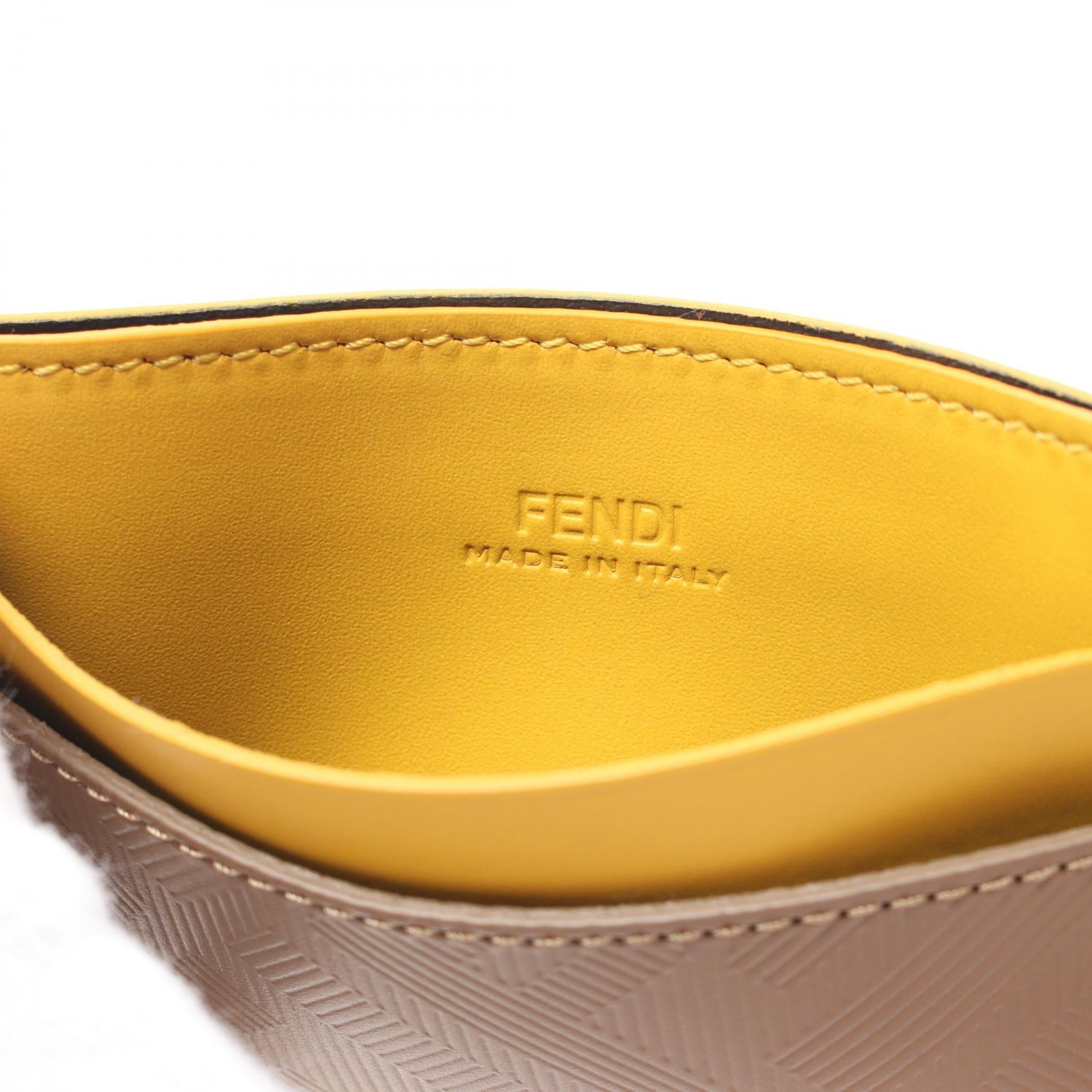 Fendi Leather Shadow Card Case