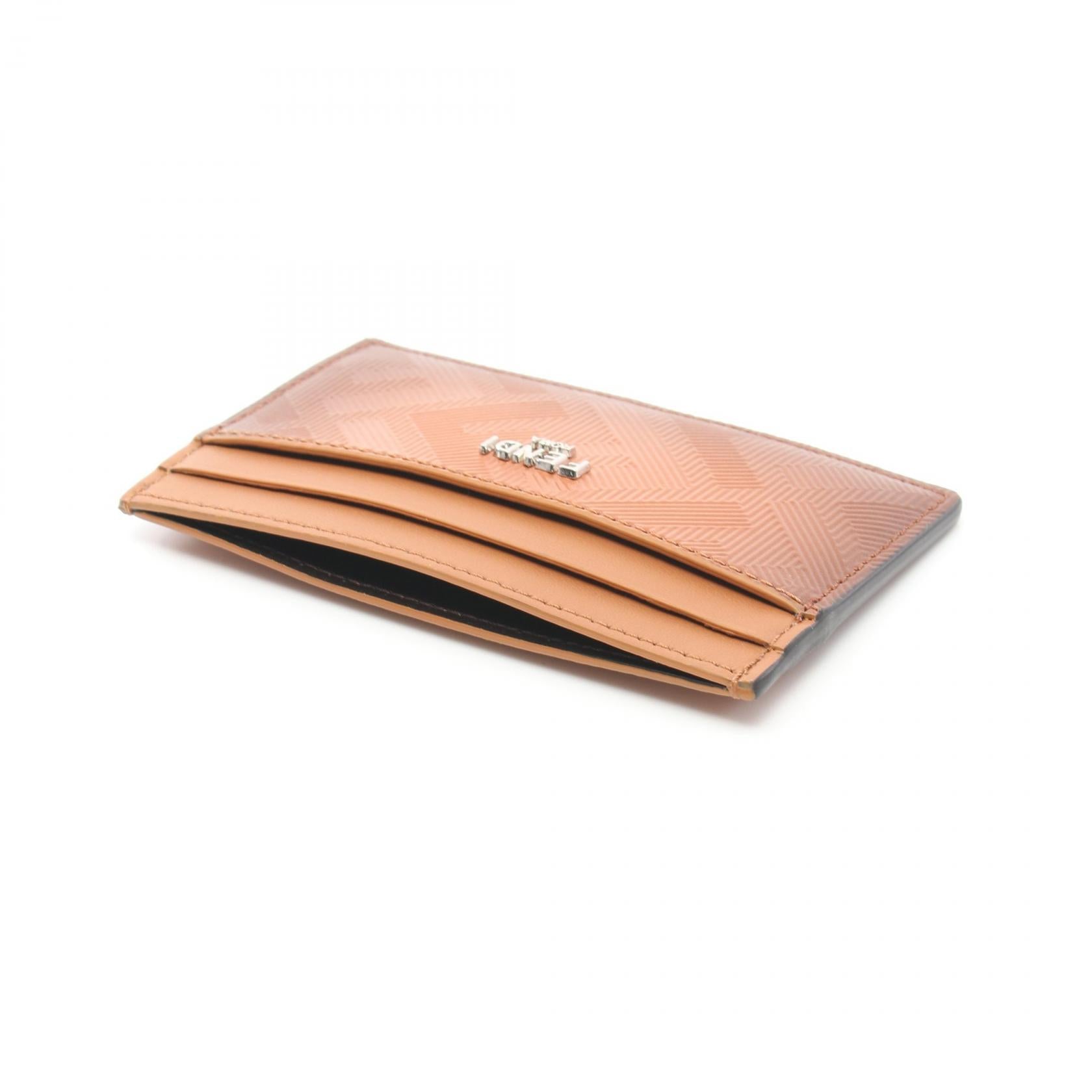 Fendi Leather Card Case Brown