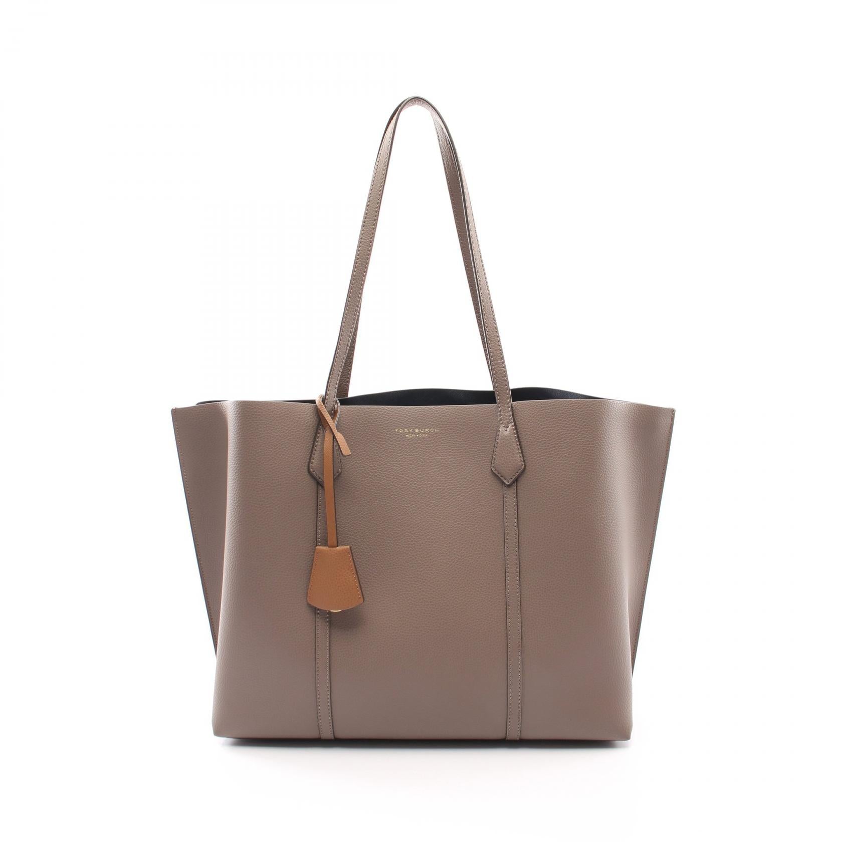 Tory Burch Perry Leather Tote Bag Brown