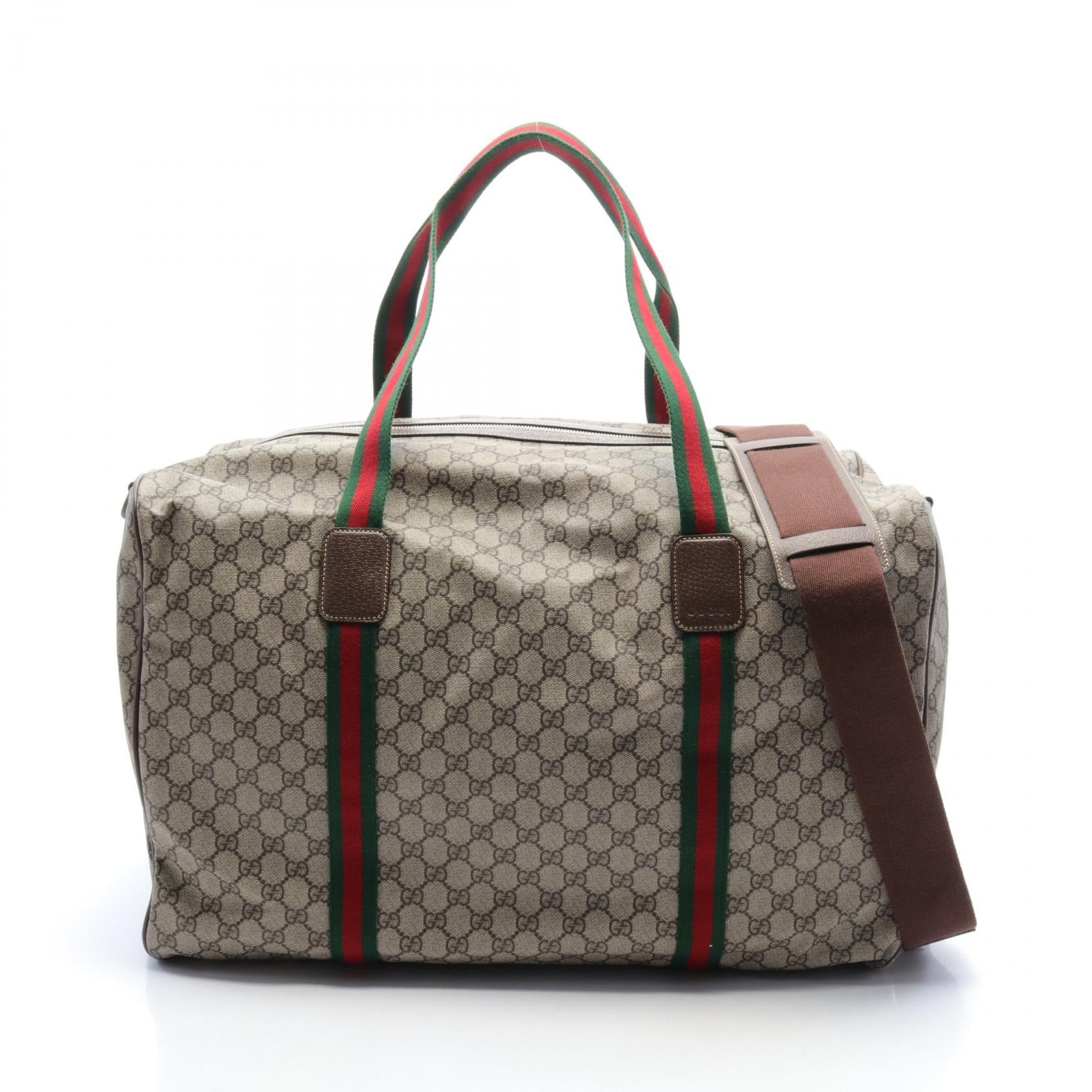 Gucci Large Duffle Bag GG Supreme PVC Leather