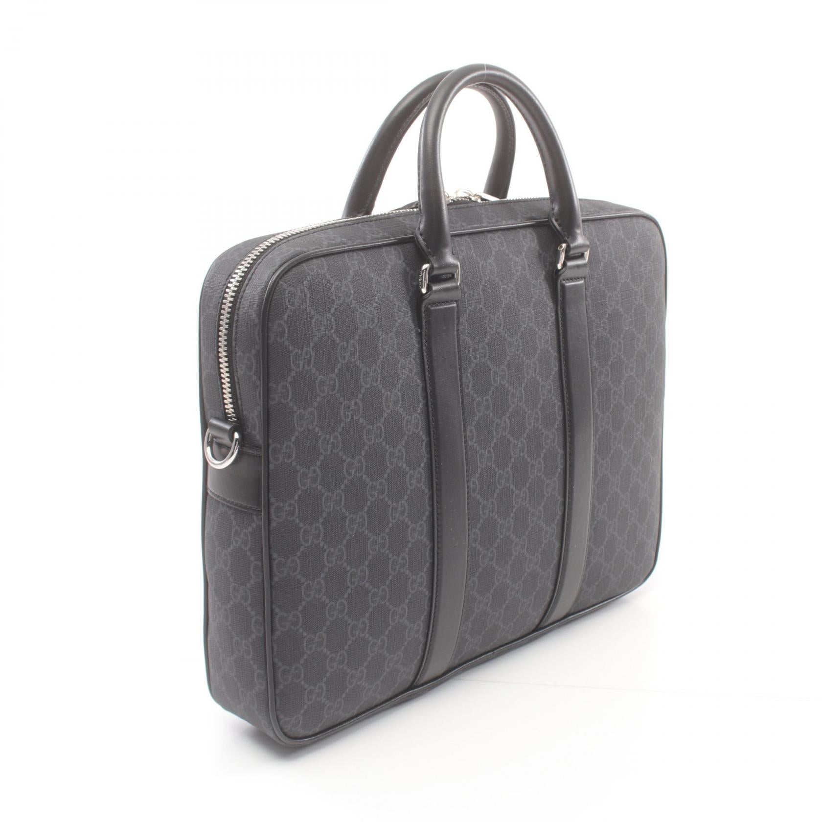 Gucci GG Supreme Briefcase Leather Black