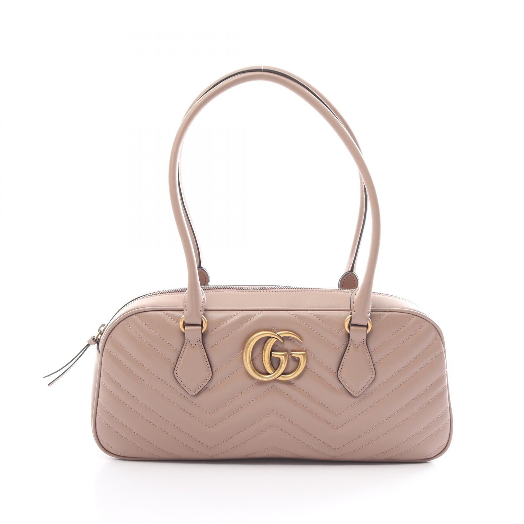 Gucci Leather GG Marmont Medium Top Handle Tote