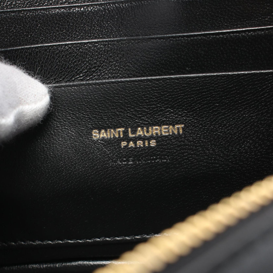 Saint Laurent Lou Mini Leather Shoulder Bag Black