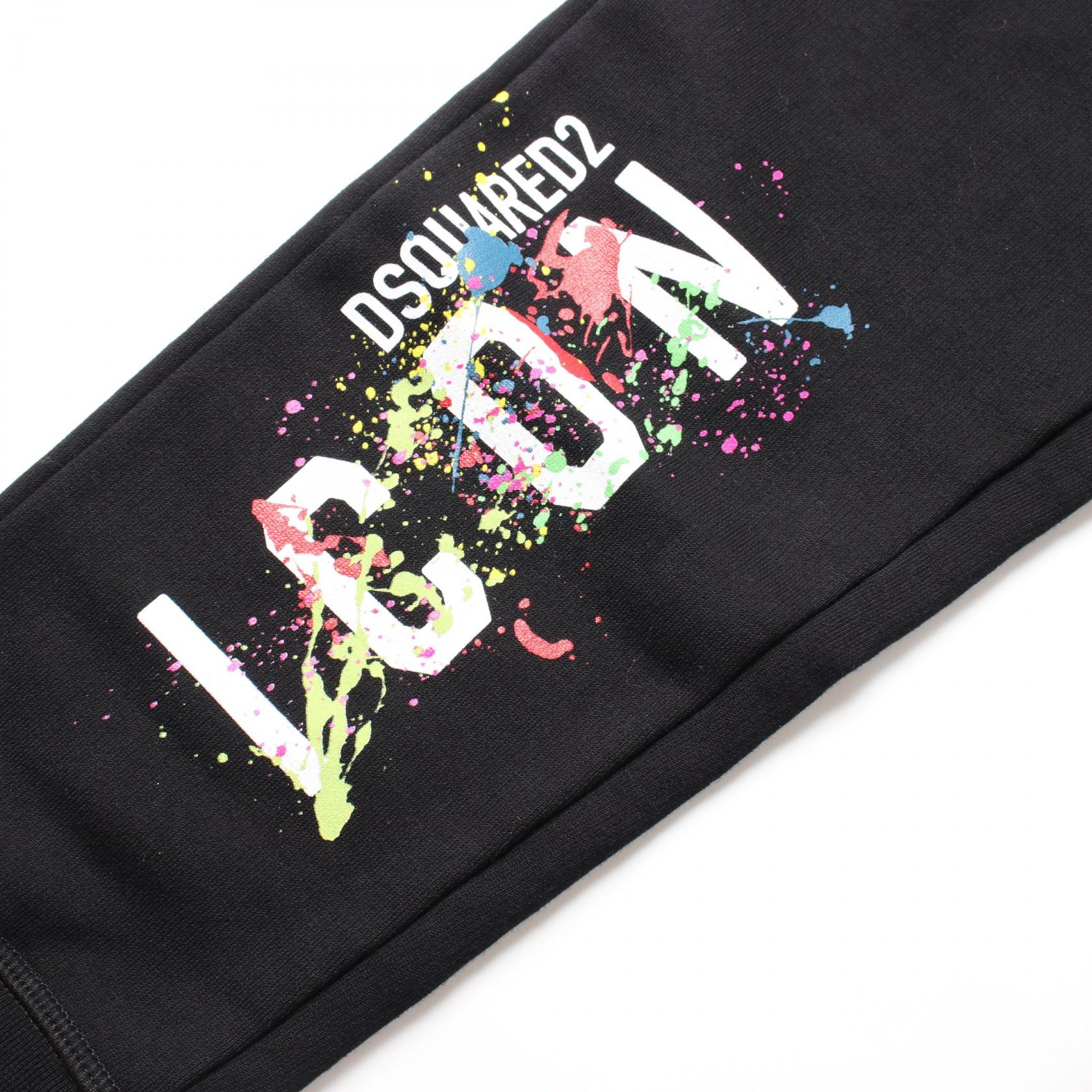 DSQUARED2 V-Icon Joggers Pants Cotton Black