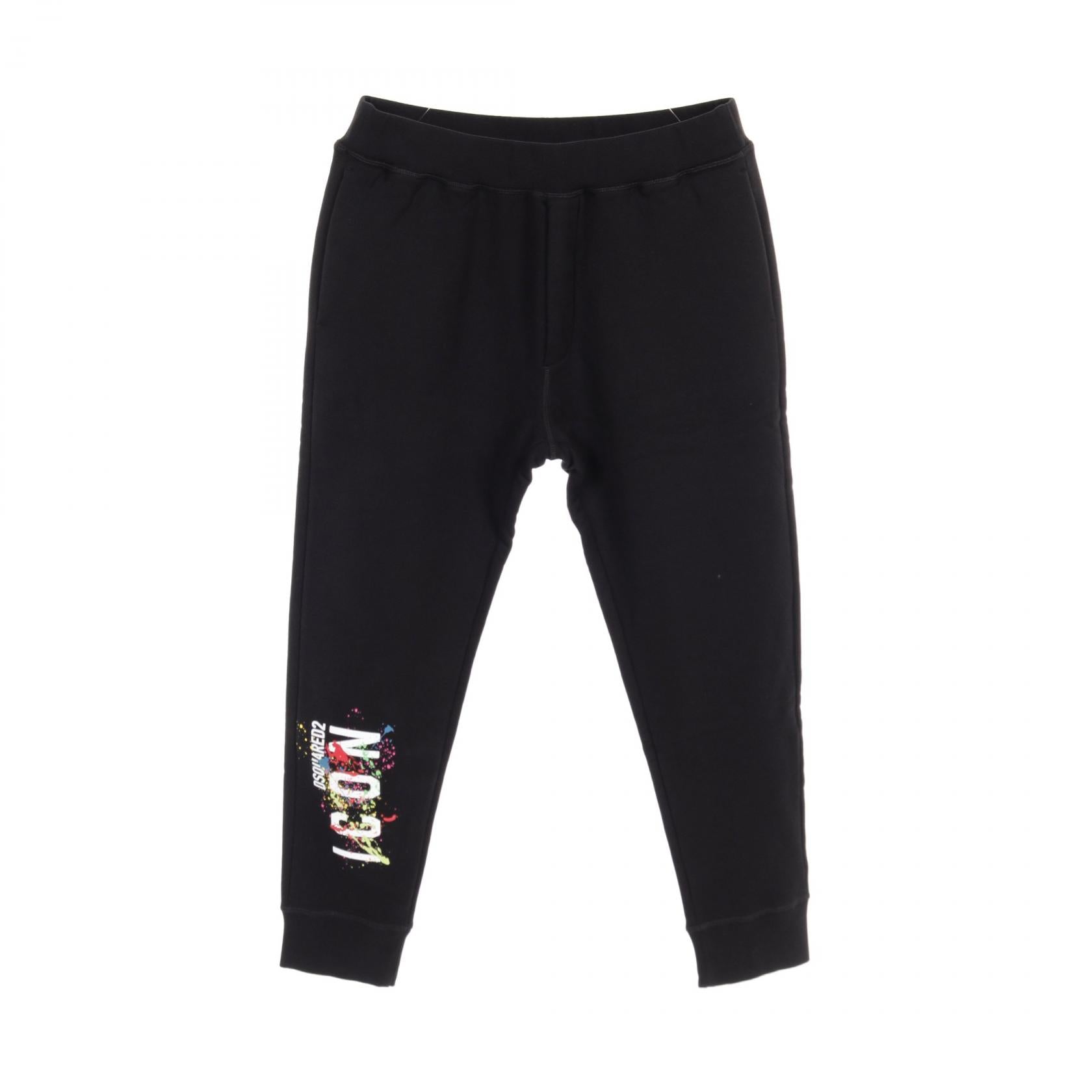 Dsquared2 V-Icon Joggers Pants Black Cotton