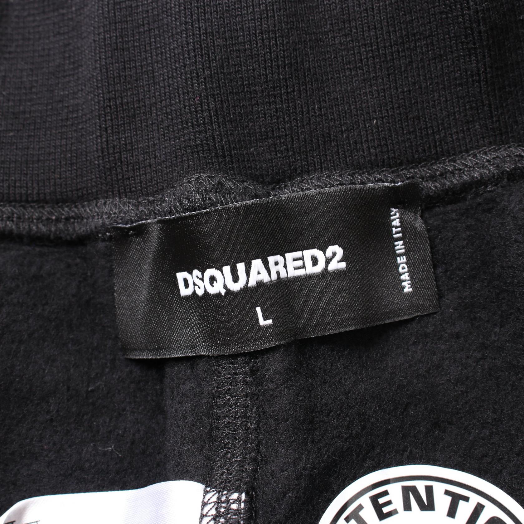 Dsquared2 V-Icon Joggers Pants Black Cotton