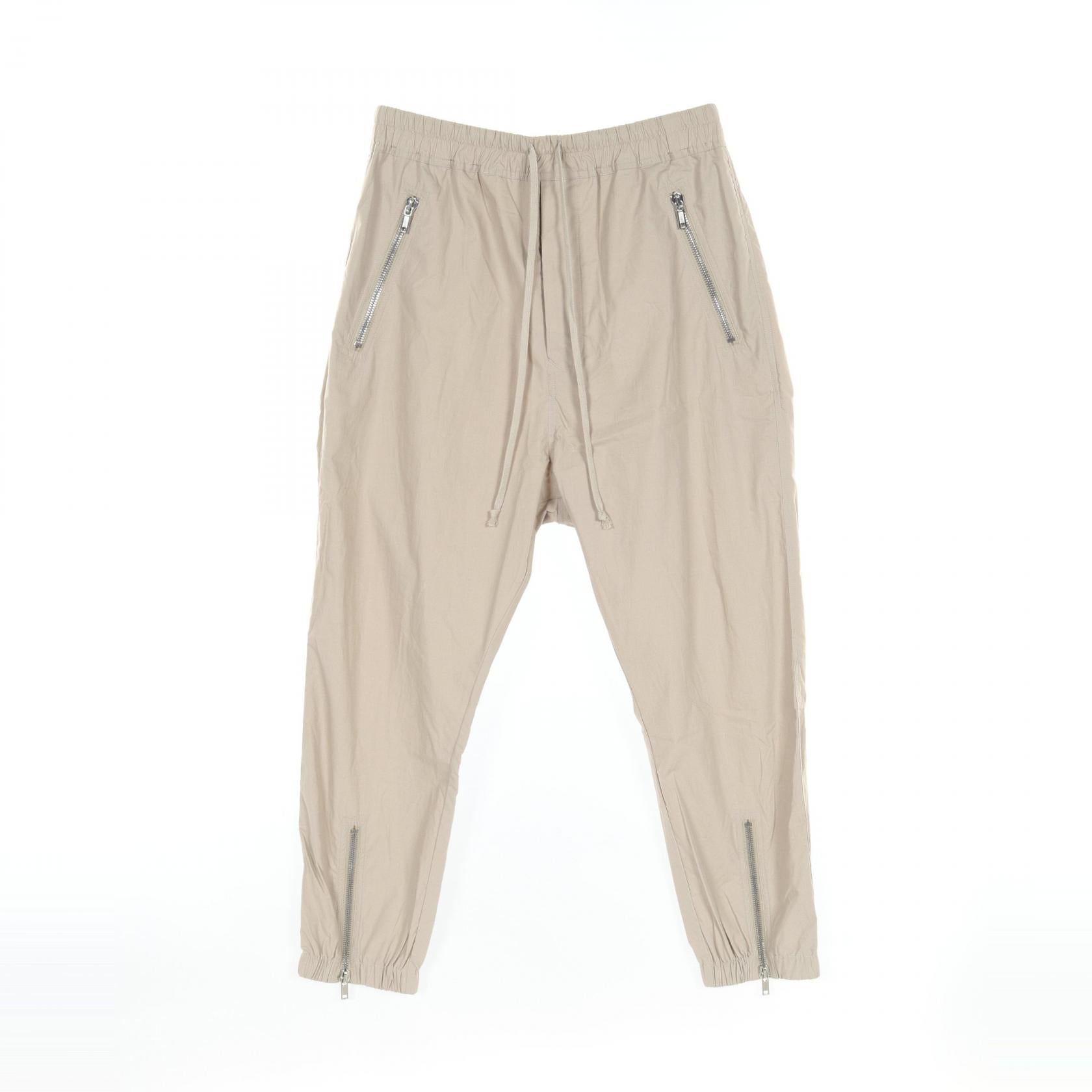 Rick Owens Cotton Track Pants Beige