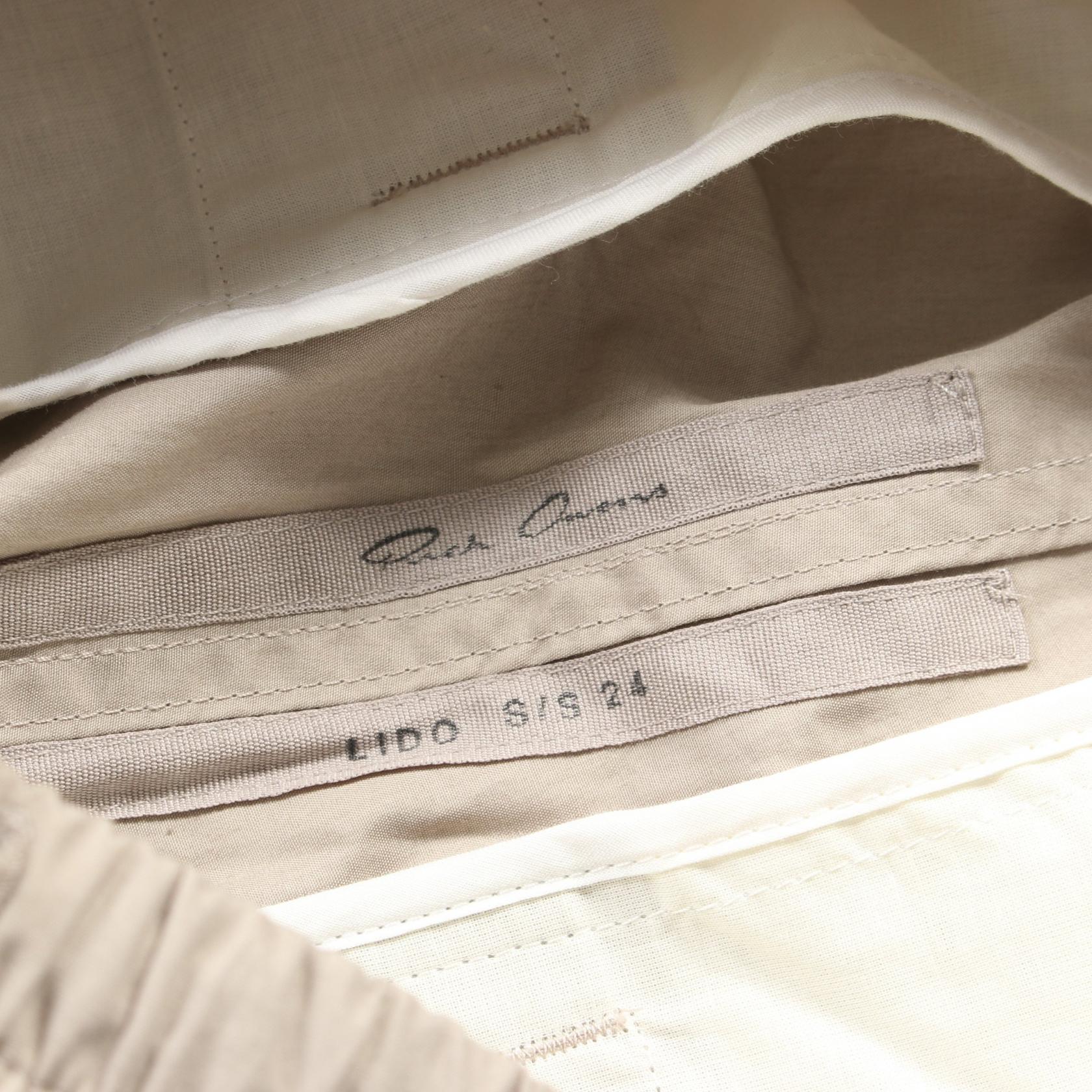 Rick Owens Cotton Track Pants Beige