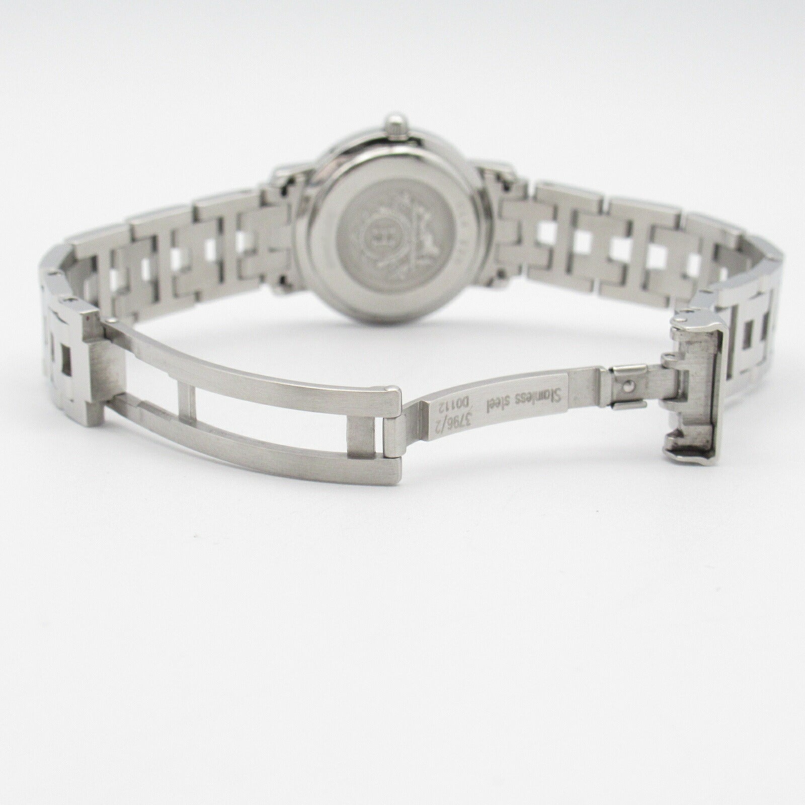 Hermes Clipper Nacre 12P Diamond Bezel Watch