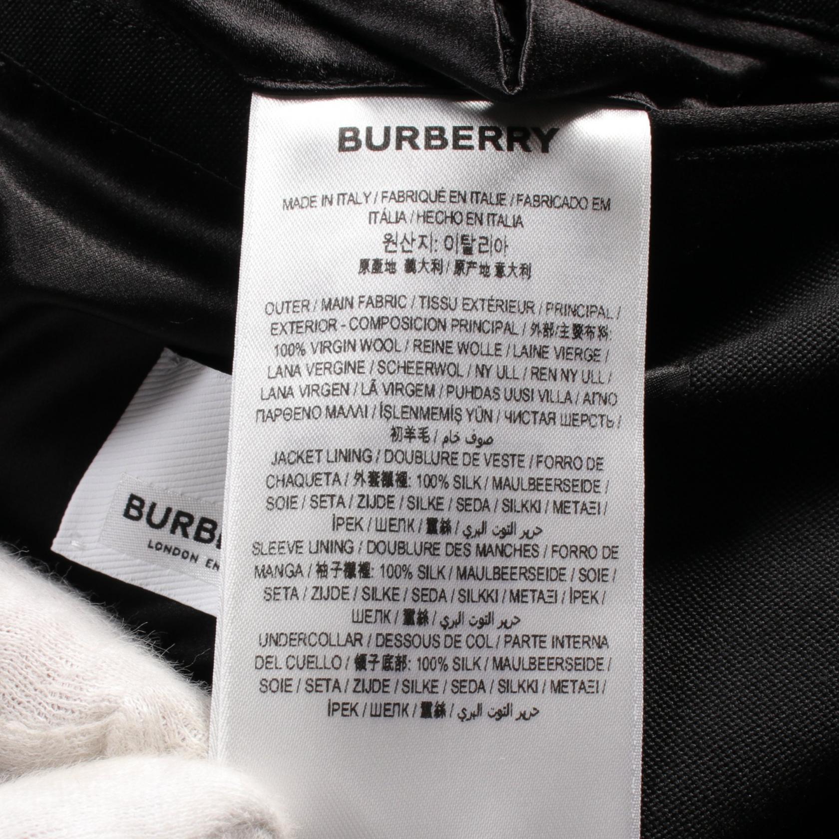 Burberry Wool Tailored Jacket Black