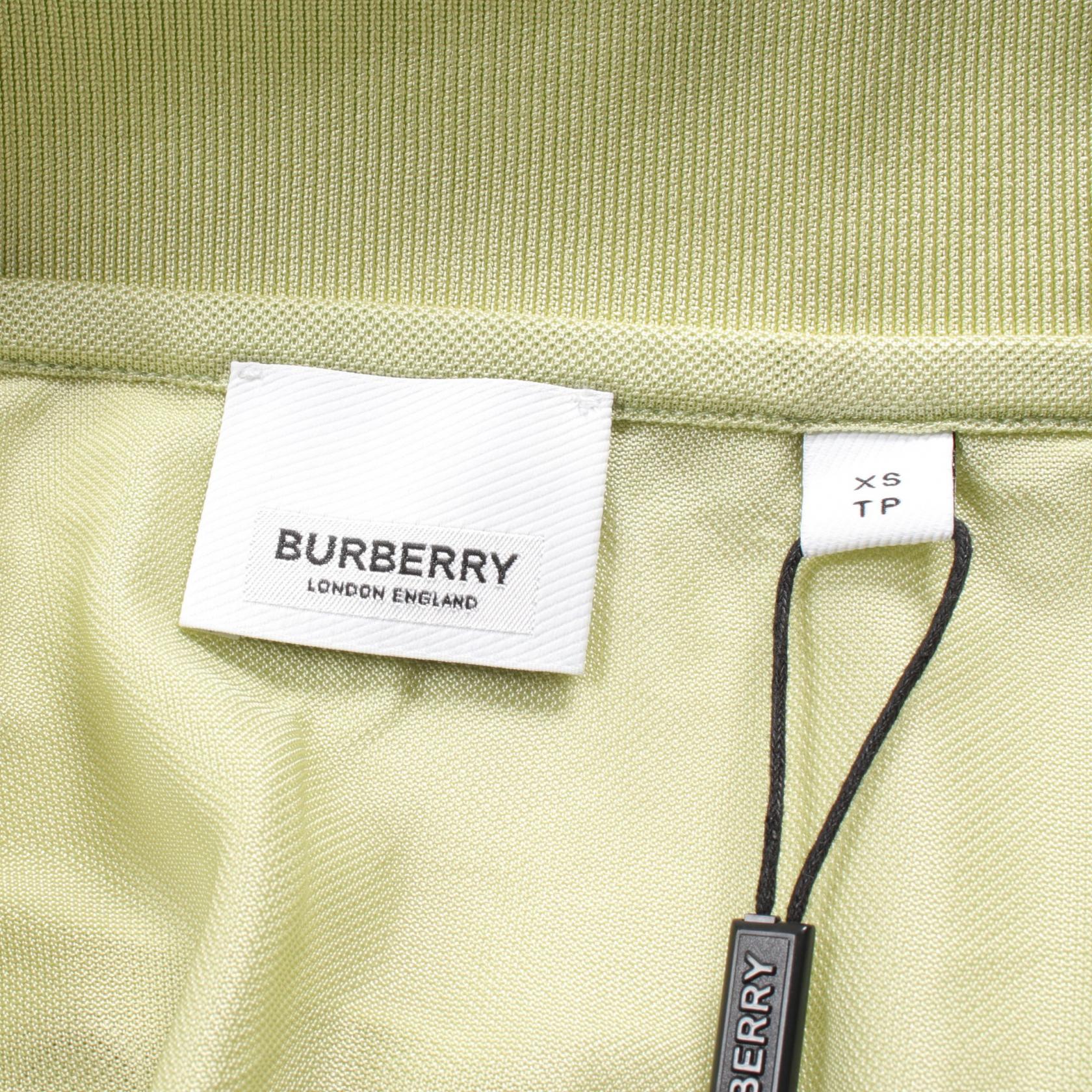 Burberry Rayon Polo Shirt Green 8041065