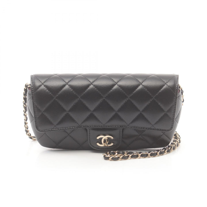 Chanel Matelasse Lambskin Shoulder Bag Black