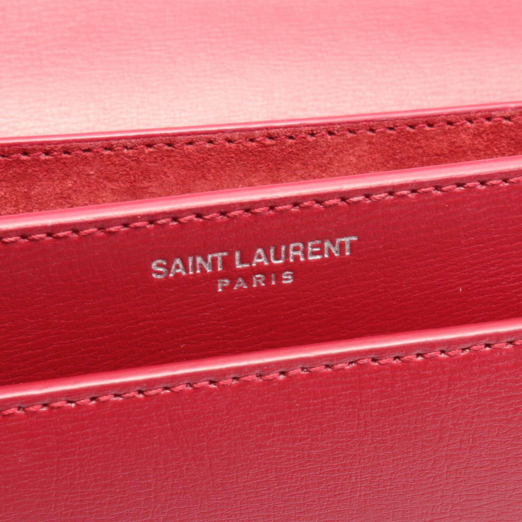 Yves Saint Laurent Leather YSL Logo Shoulder Bag