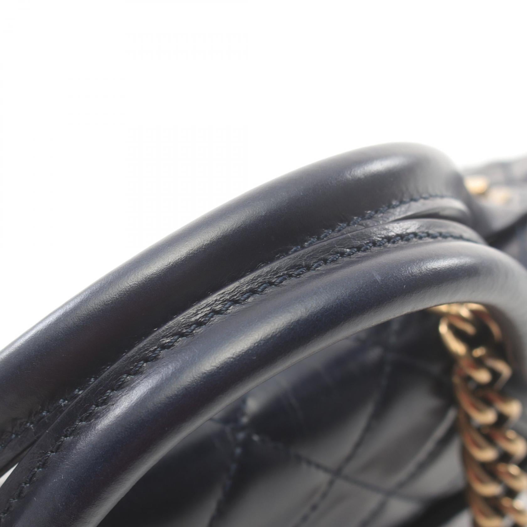 Chanel Leather Top Handle Shoulder Bag