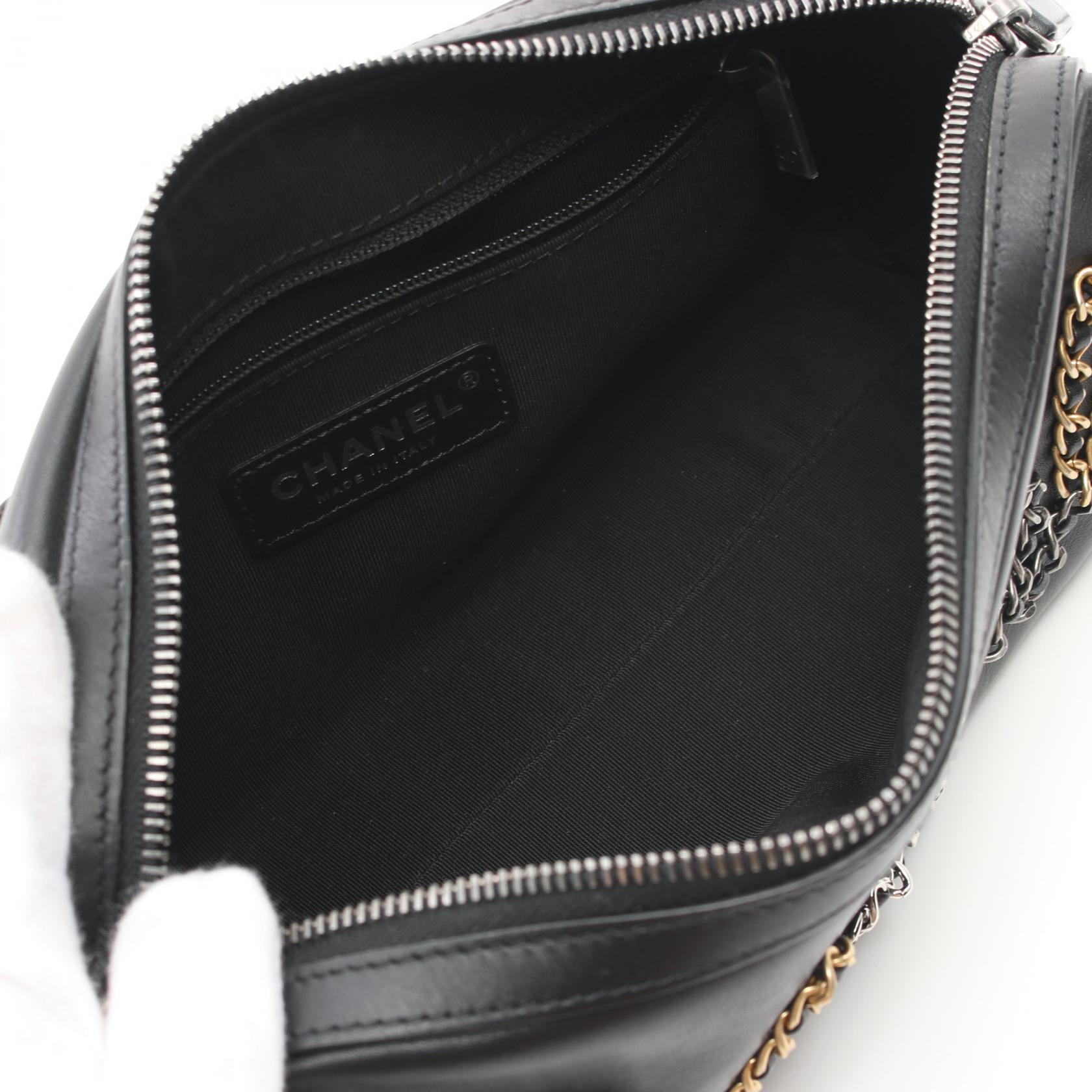 Chanel Leather Shoulder Bag Black