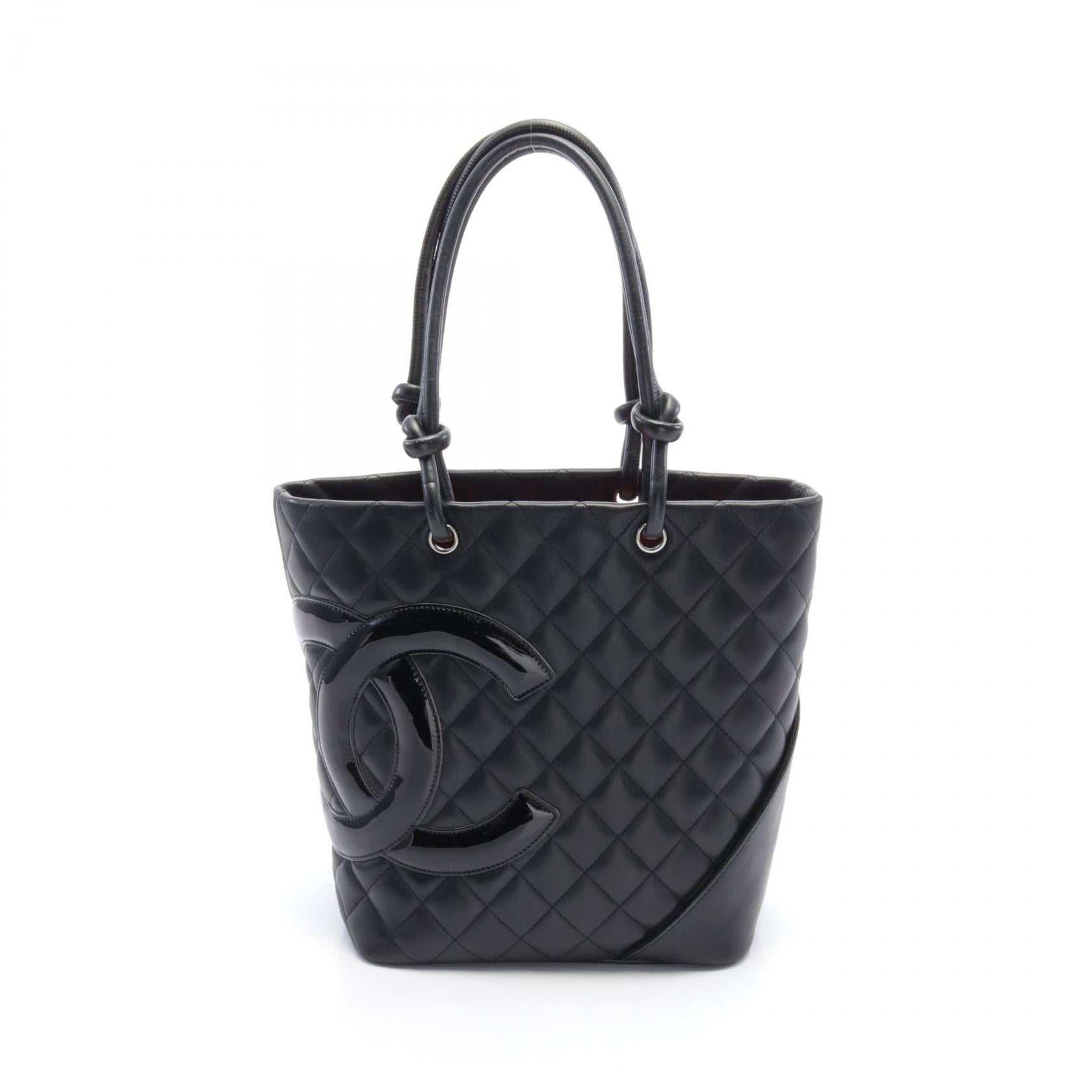 Chanel Cambon Line Medium Tote Leather Tote Bag A25167 in Very Good Condition